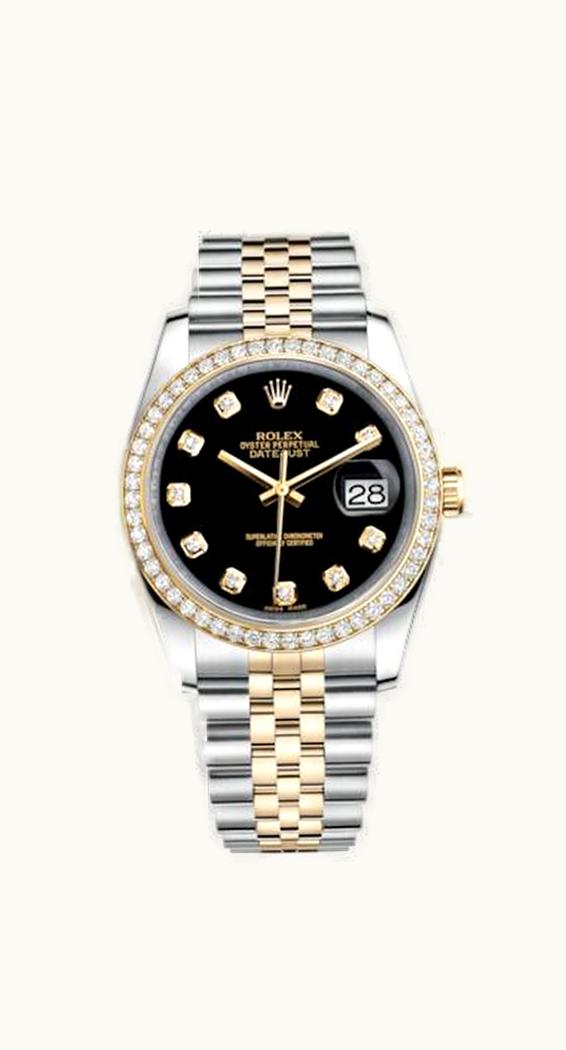 Rolex Datejust 36 Rolesor Yellow Diamond / Jubilee / Black Diamond