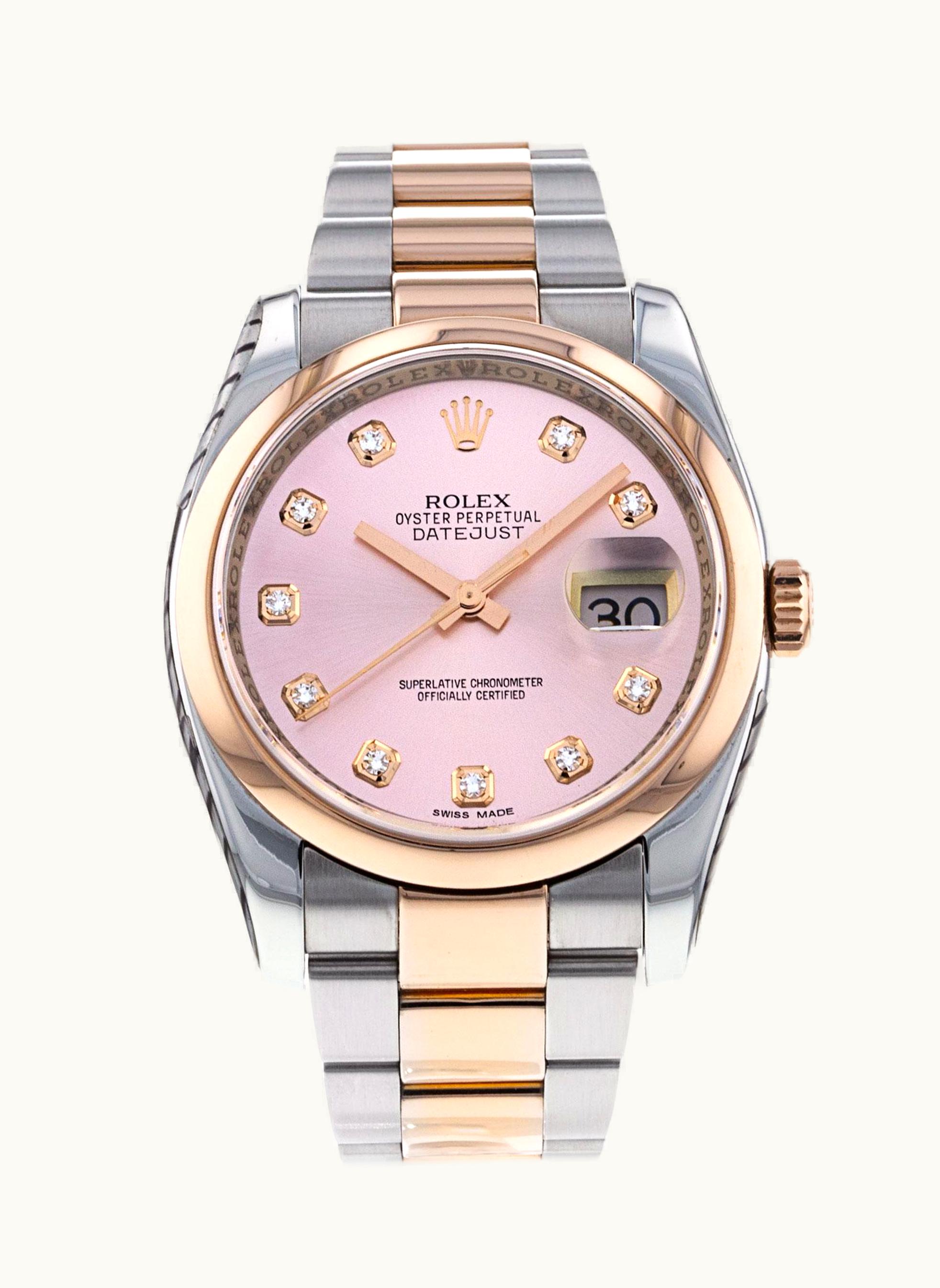 Rolex Datejust 36 Rolesor Everose Domed / Jubilee / Pink