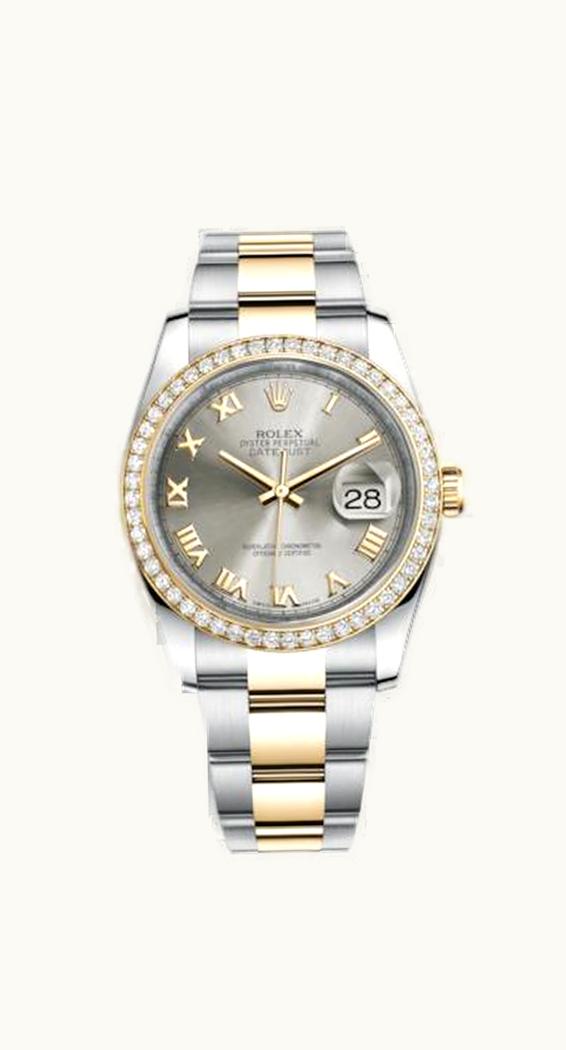 Rolex Datejust 36 Rolesor Yellow Diamond / Oyster / Steel Roman