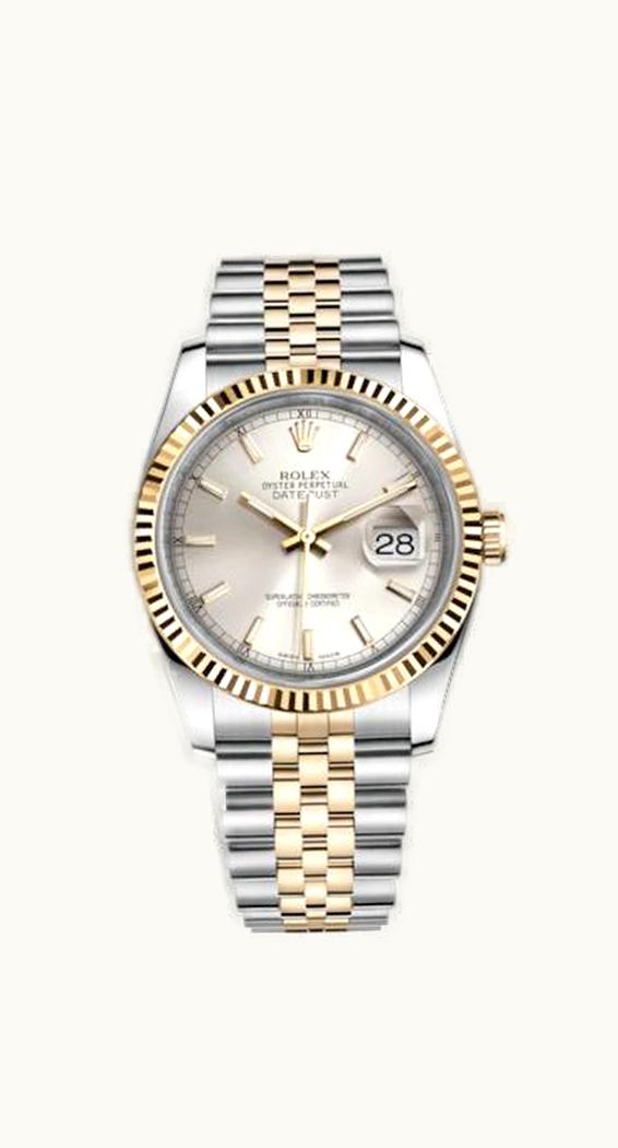 Rolex Datejust 36 Rolesor Yellow Fluted / Jubilee / Silver