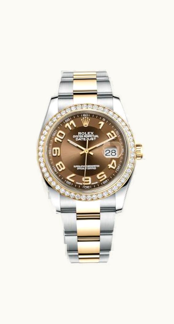 Rolex Datejust 36 Rolesor Yellow Diamond / Oyster / Bronze Arabic