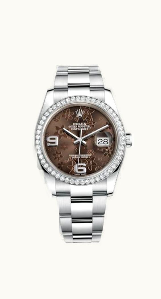 Rolex Datejust 36 Stainless Steel Diamond / Oyster / Bronze Floral