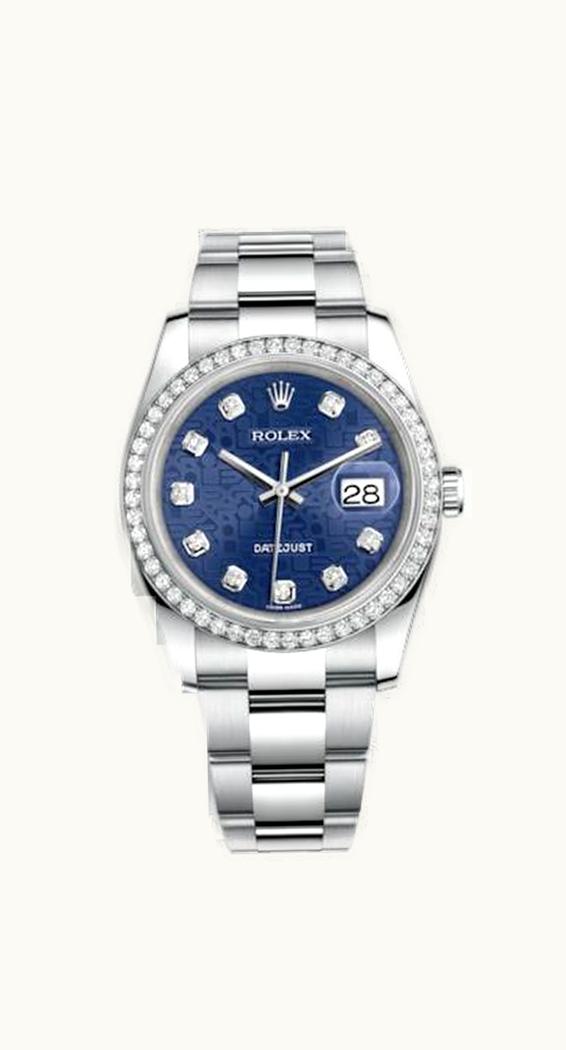Rolex Datejust 36 Stainless Steel Diamond / Jubilee / Blue Computer