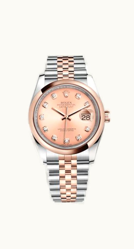 Rolex Datejust 36 Rolesor Everose Domed / Jubilee / Pink Diamond
