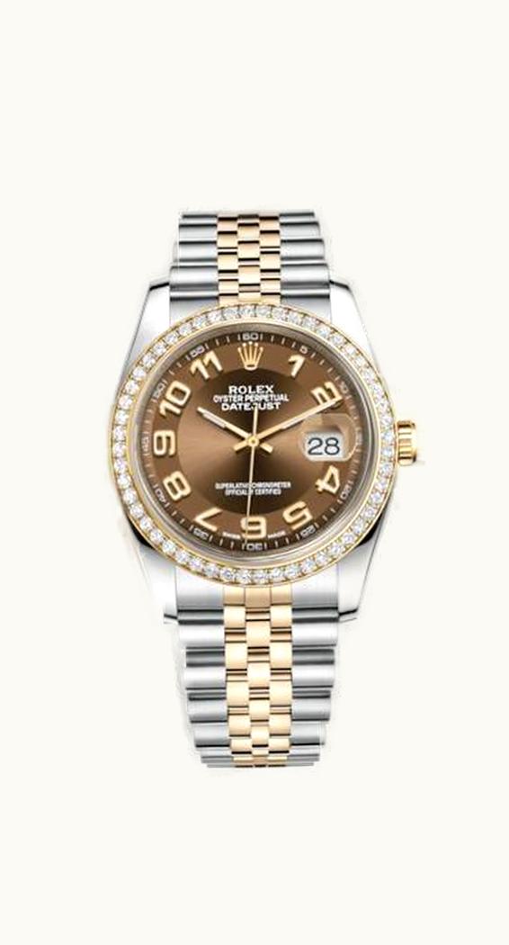 Rolex Datejust 36 Rolesor Yellow Diamond / Jubilee / Bronze Arabic