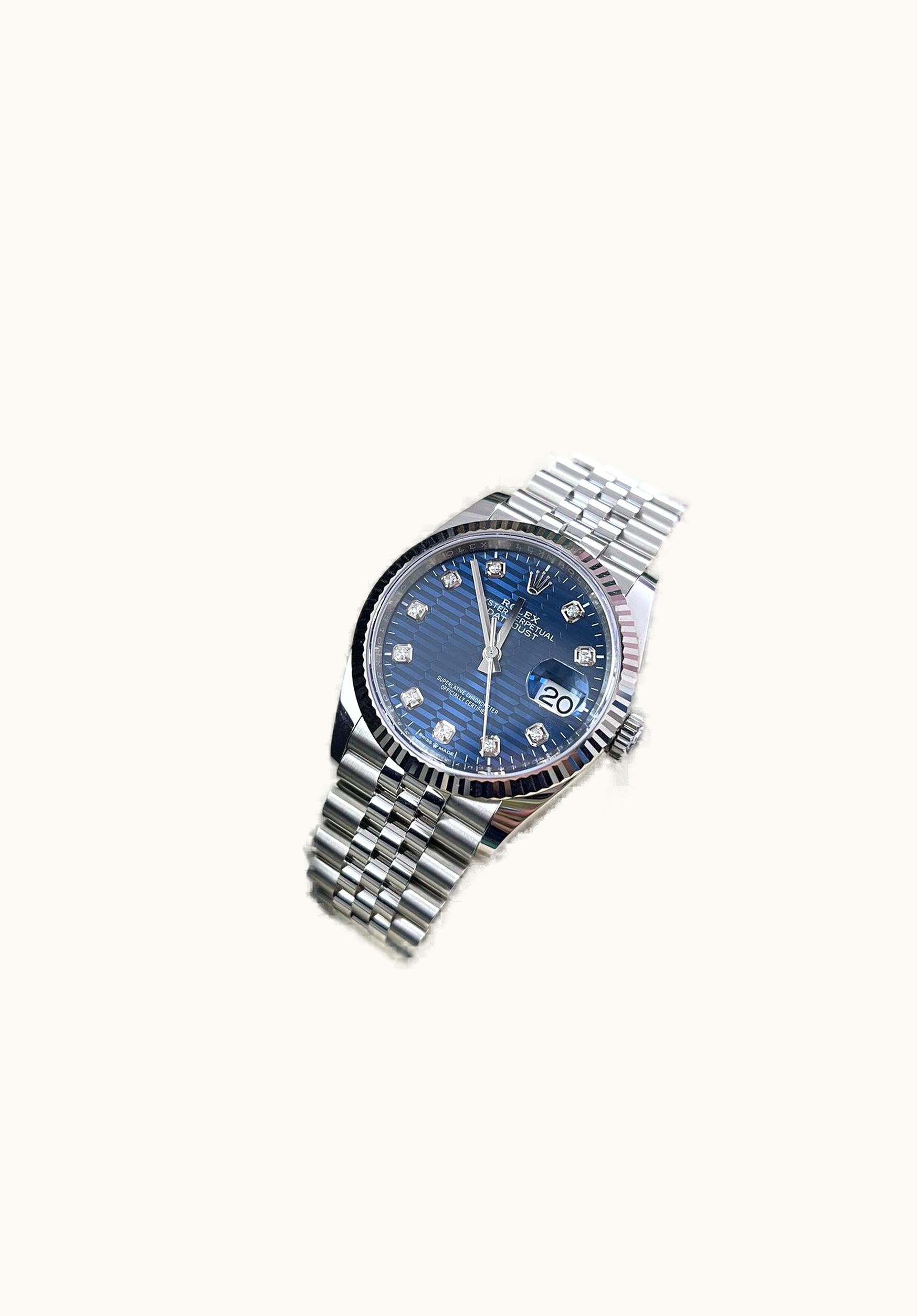 Rolex Datejust 36 Stainless Steel Diamond / Oyster / Blue Diamond