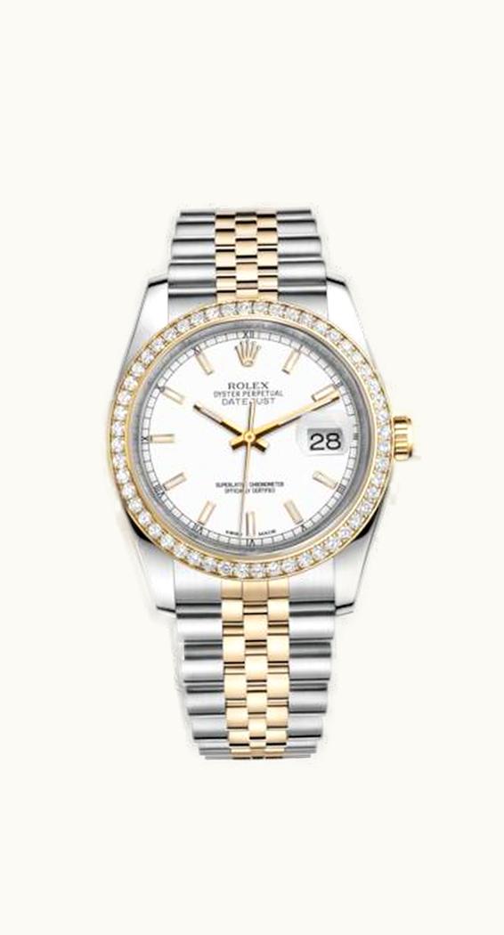 Rolex Datejust 36 Rolesor Yellow Diamond / Jubilee / White