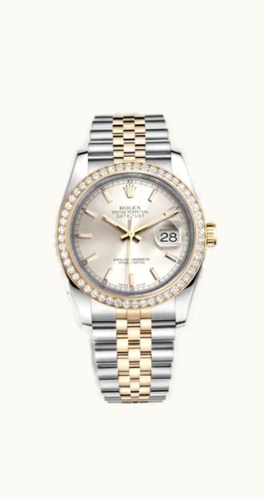 Rolex Datejust 36 Rolesor Yellow Diamond / Jubilee / Silver