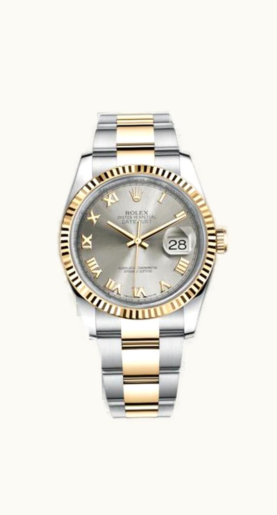 Rolex Datejust 36 Rolesor Yellow Fluted / Oyster / Steel Roman