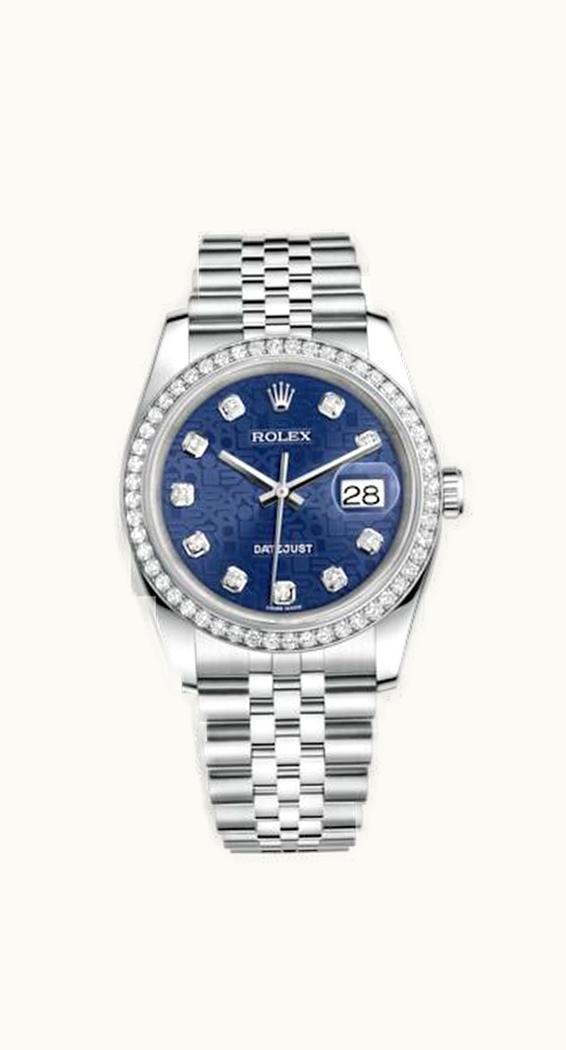 Rolex Datejust 36 Stainless Steel Diamond / Jubilee / Blue Computer