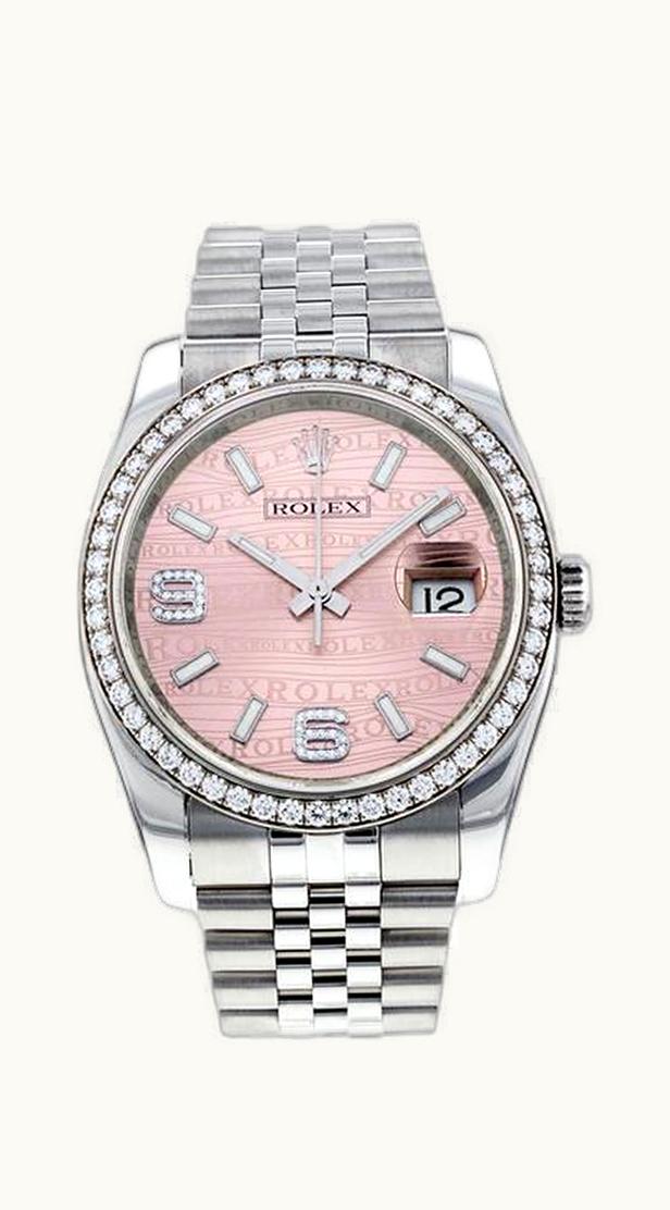 Rolex Datejust 36 Stainless Steel Diamond / Oyster / Pink