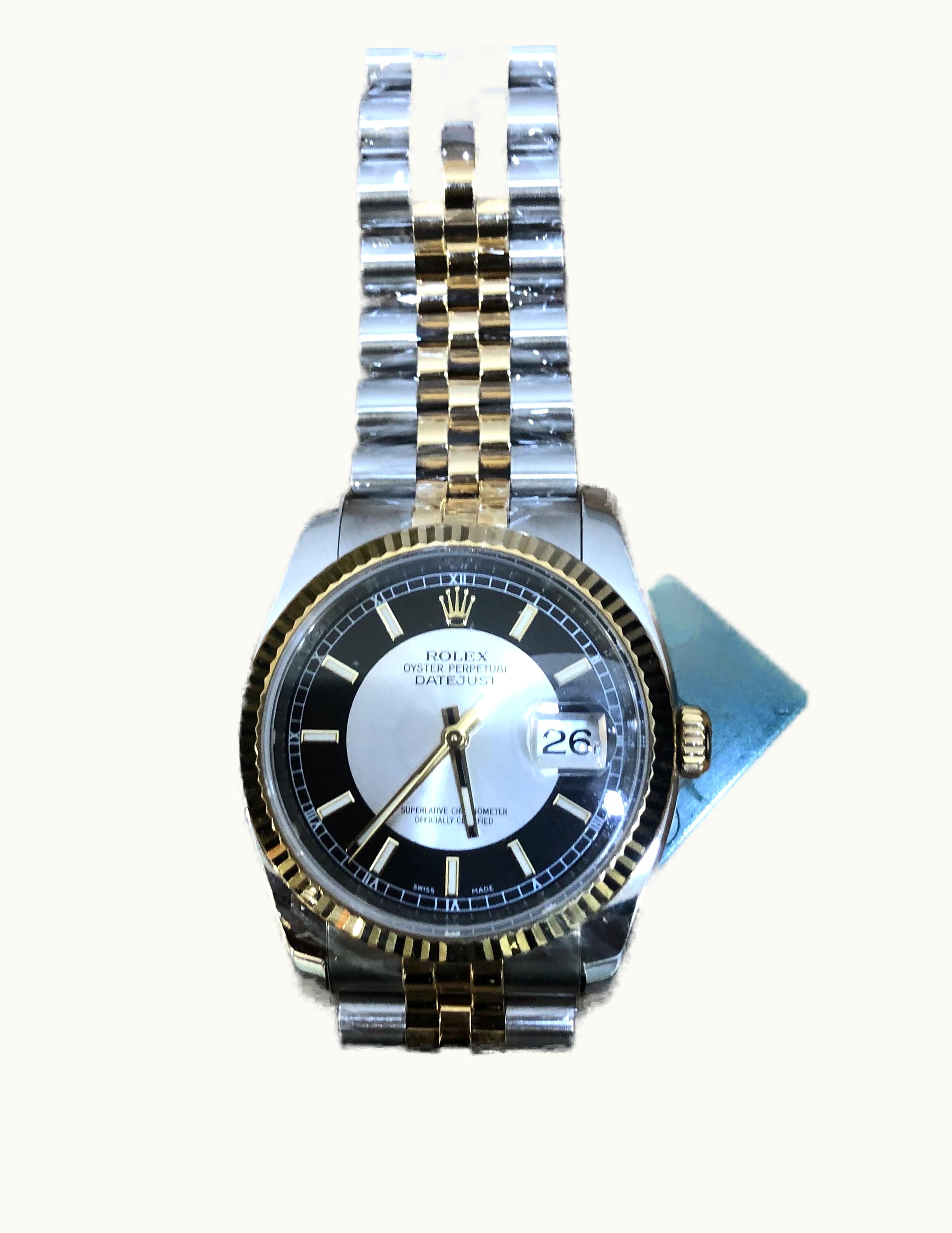 Rolex Datejust 36 Rolesor Yellow Fluted / Jubilee / Black
