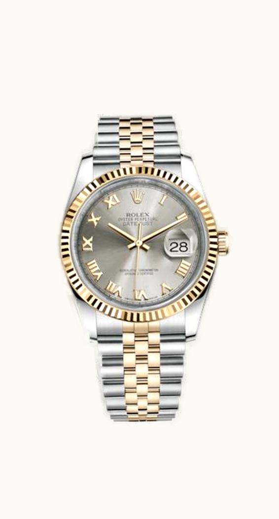 Rolex Datejust 36 Rolesor Yellow Fluted / Jubilee / Steel Roman