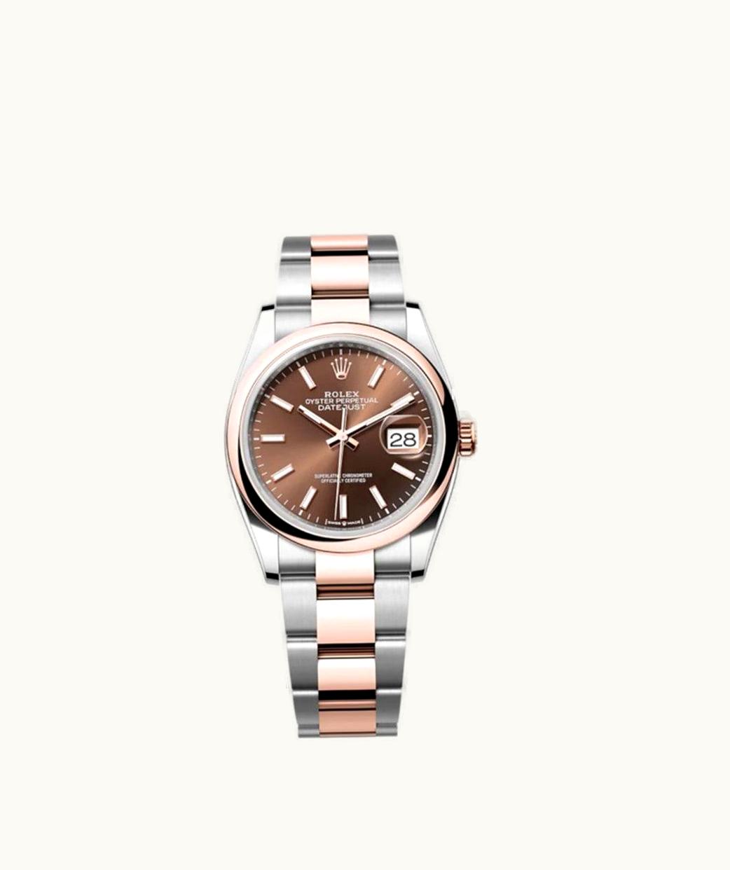 Rolex Datejust 36 Stainless Steel / Everose / Smooth / Chocolate Computer / Oyster