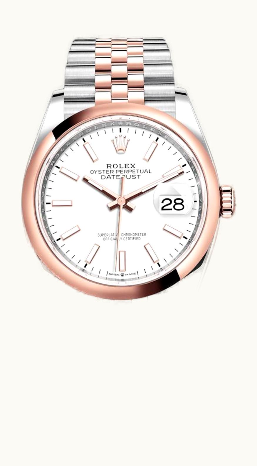 Rolex Datejust 36 Stainless Steel / Everose / Smooth / White Roman / Jubilee