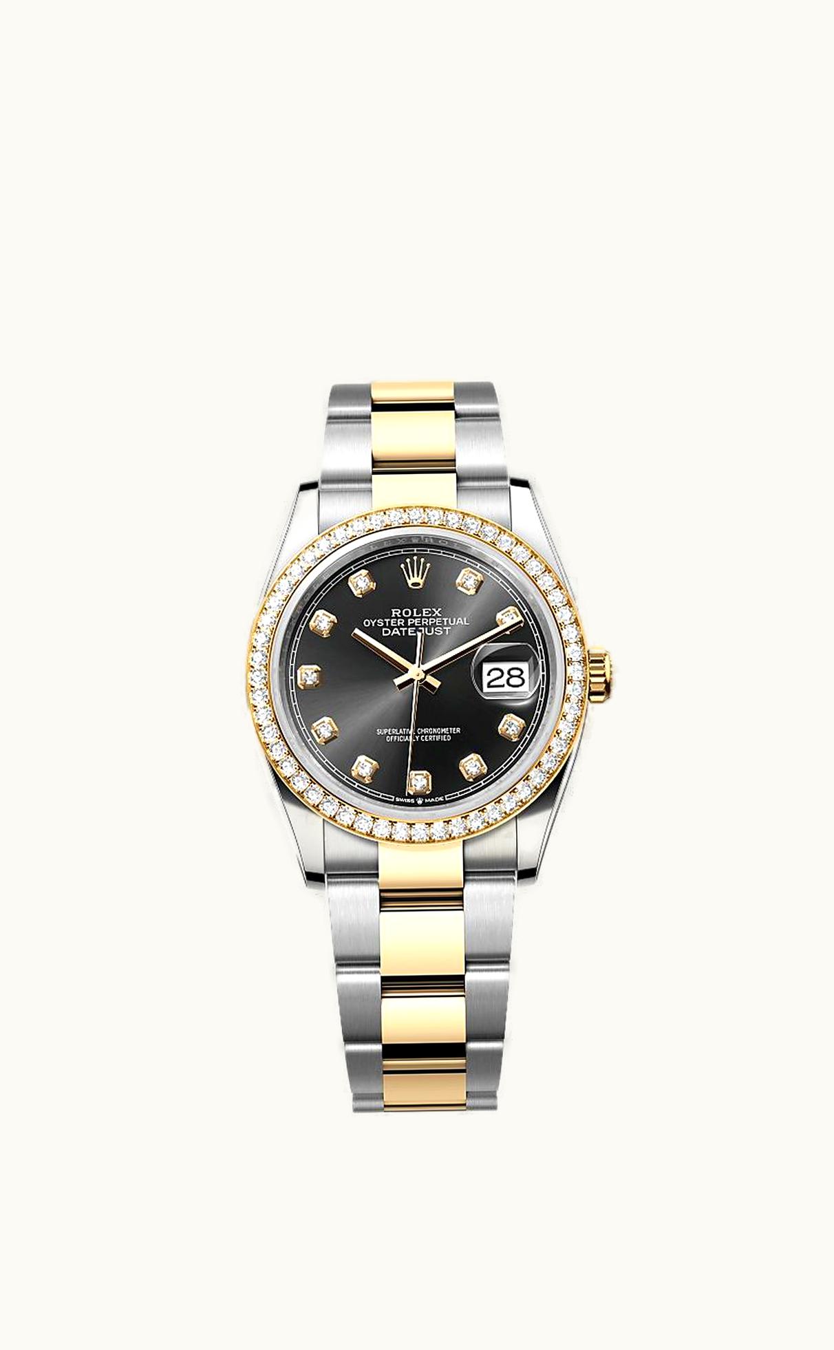 Rolex Datejust 36 Stainless Steel / Yellow Gold / Diamond / Black Diamond / Oyster