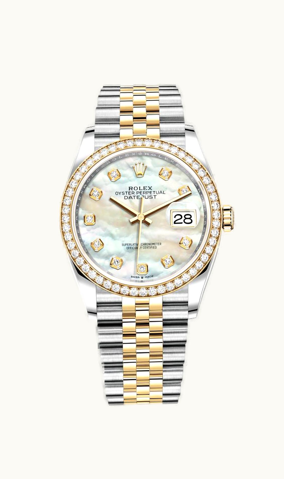Rolex Datejust 36 Stainless Steel / Yellow Gold / Diamond / MOP Diamond / Jubilee