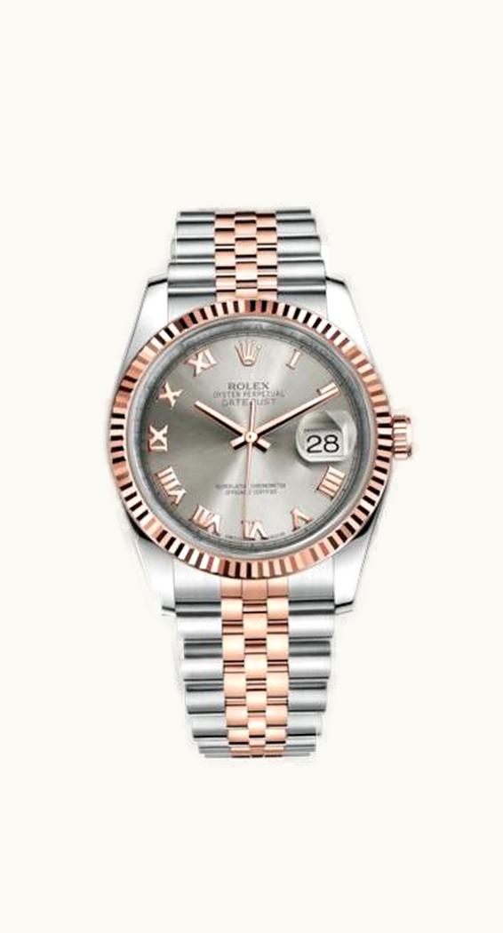 Rolex Datejust 36 Rolesor Everose Fluted / Jubilee / Pink Roman