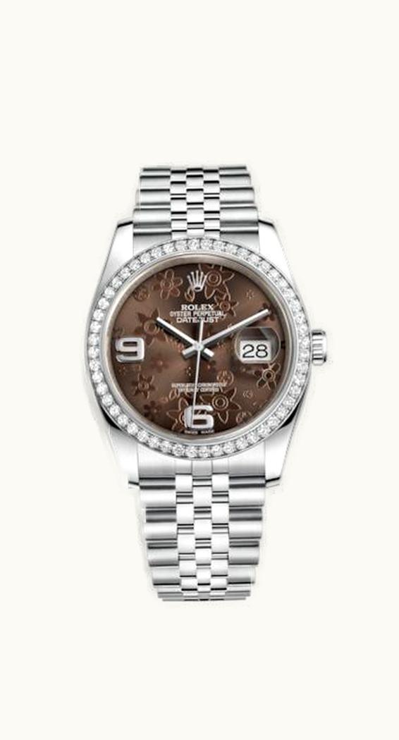 Rolex Datejust 36 Stainless Steel Diamond / Jubilee/ Bronze Floral