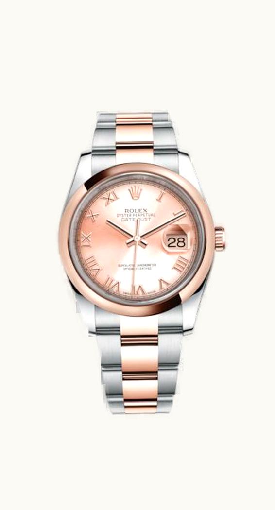 Rolex Datejust 36 Rolesor Everose Domed / Oyster / Pink Roman
