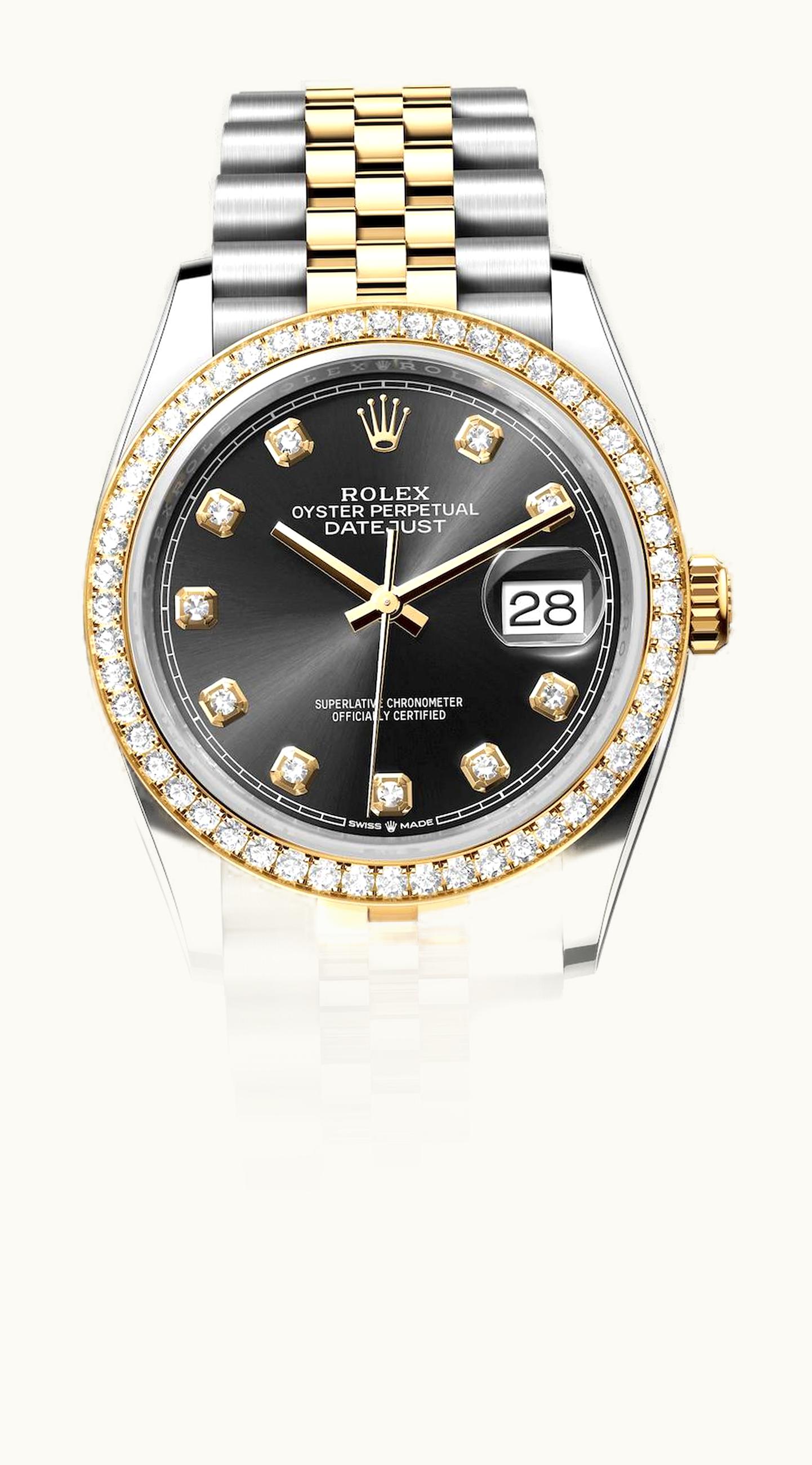 Rolex Datejust 36 Stainless Steel / Yellow Gold / Diamond / Black Diamond / Jubilee