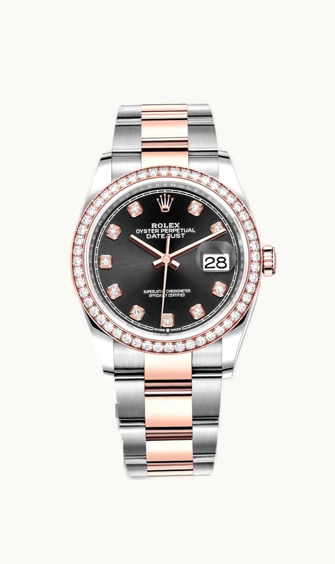 Rolex Datejust 36 Stainless Steel / Everose / Diamond / Black Diamond / Oyster