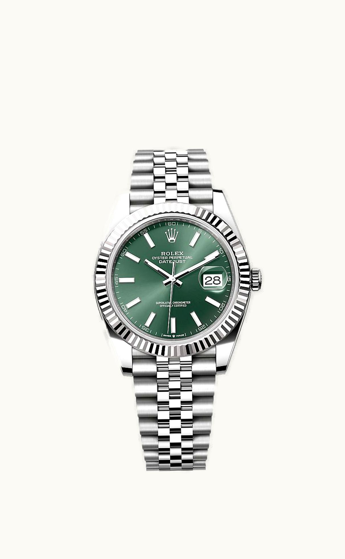 Rolex Datejust 41 Stainless Steel - Fluted / Green / Jubilee