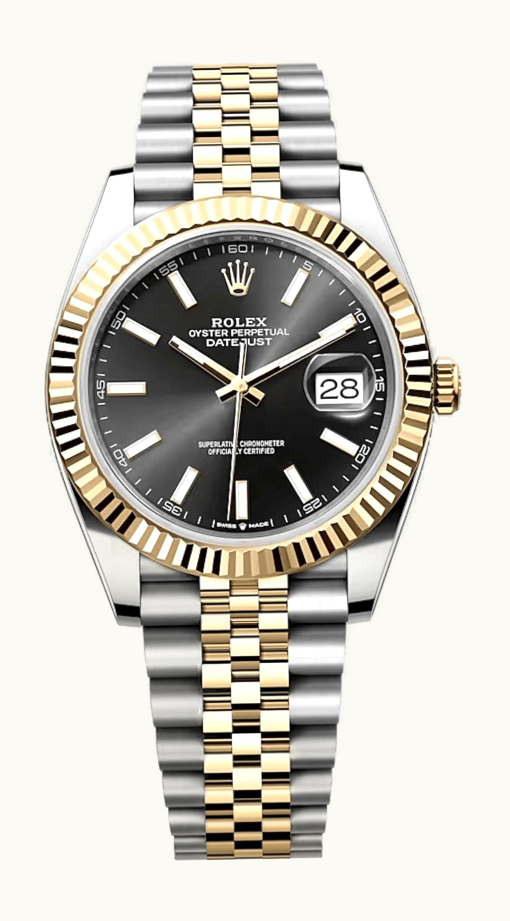 Rolex Datejust 41 Rolesor Yellow Fluted / Jubilee / Black