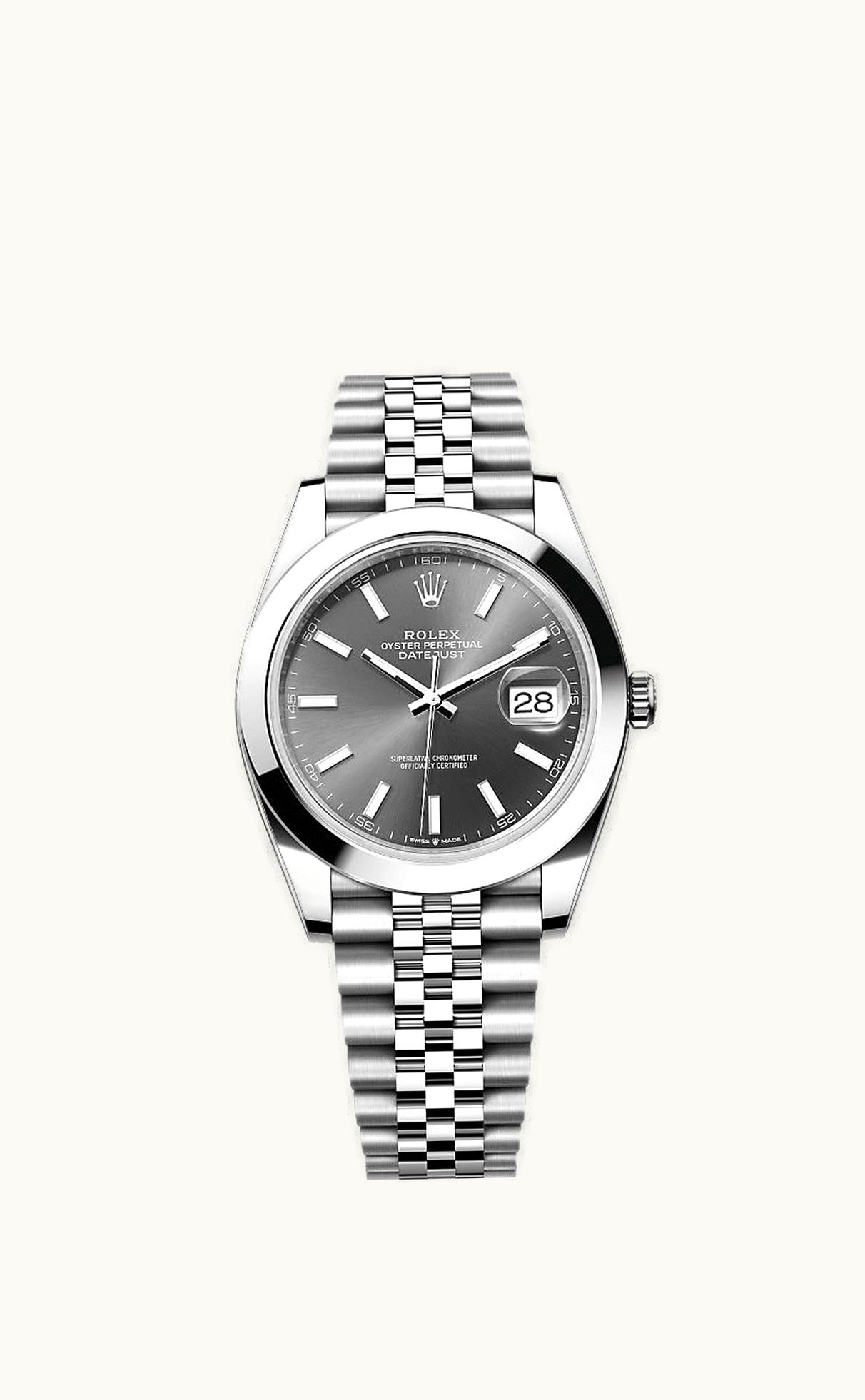 Rolex Datejust 41 Stainless Steel Smooth / Jubilee / Dark Rhodium