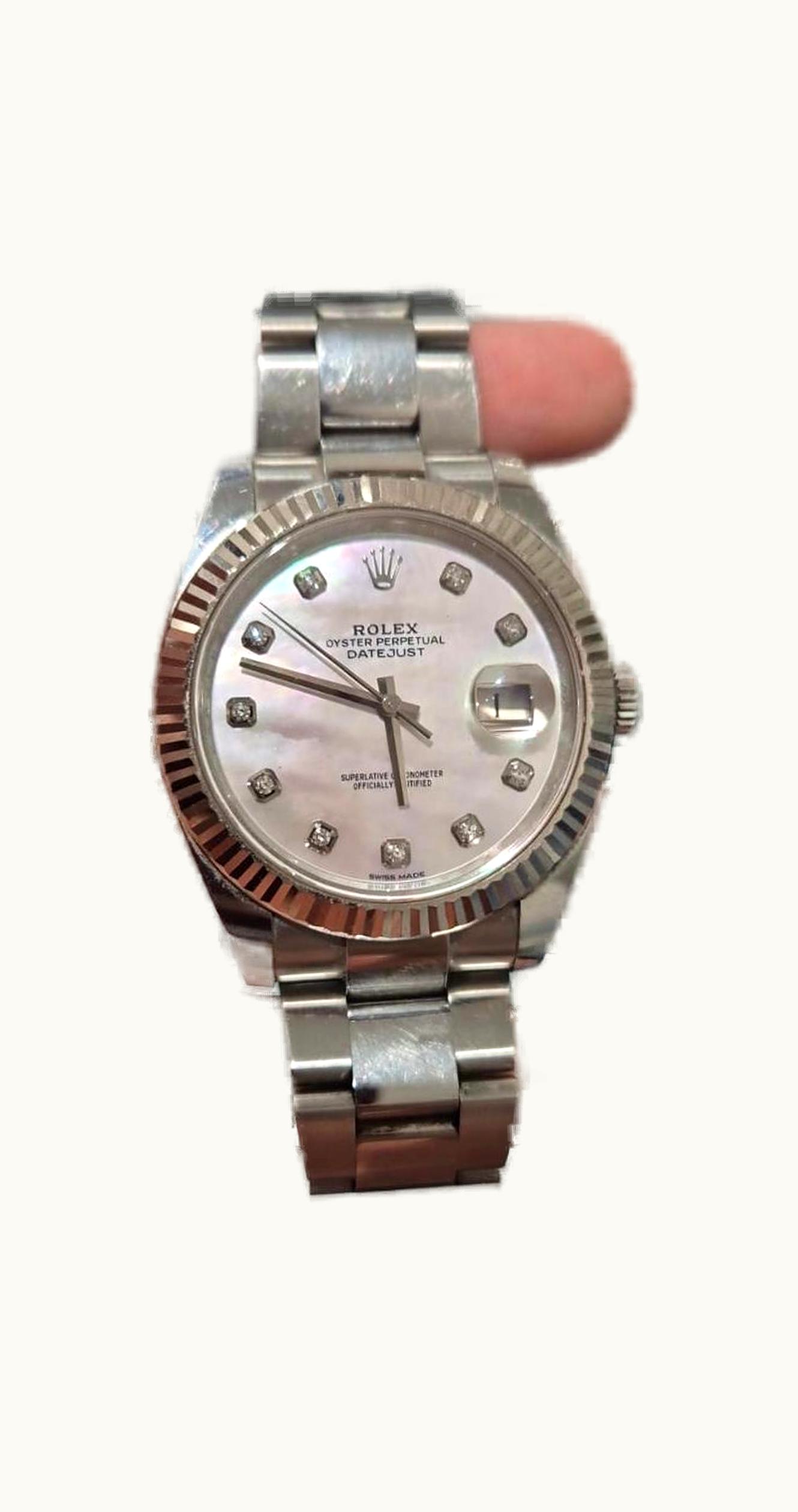 Rolex Datejust 41 Stainless Steel Fluted / Oyster / MOP Diamond