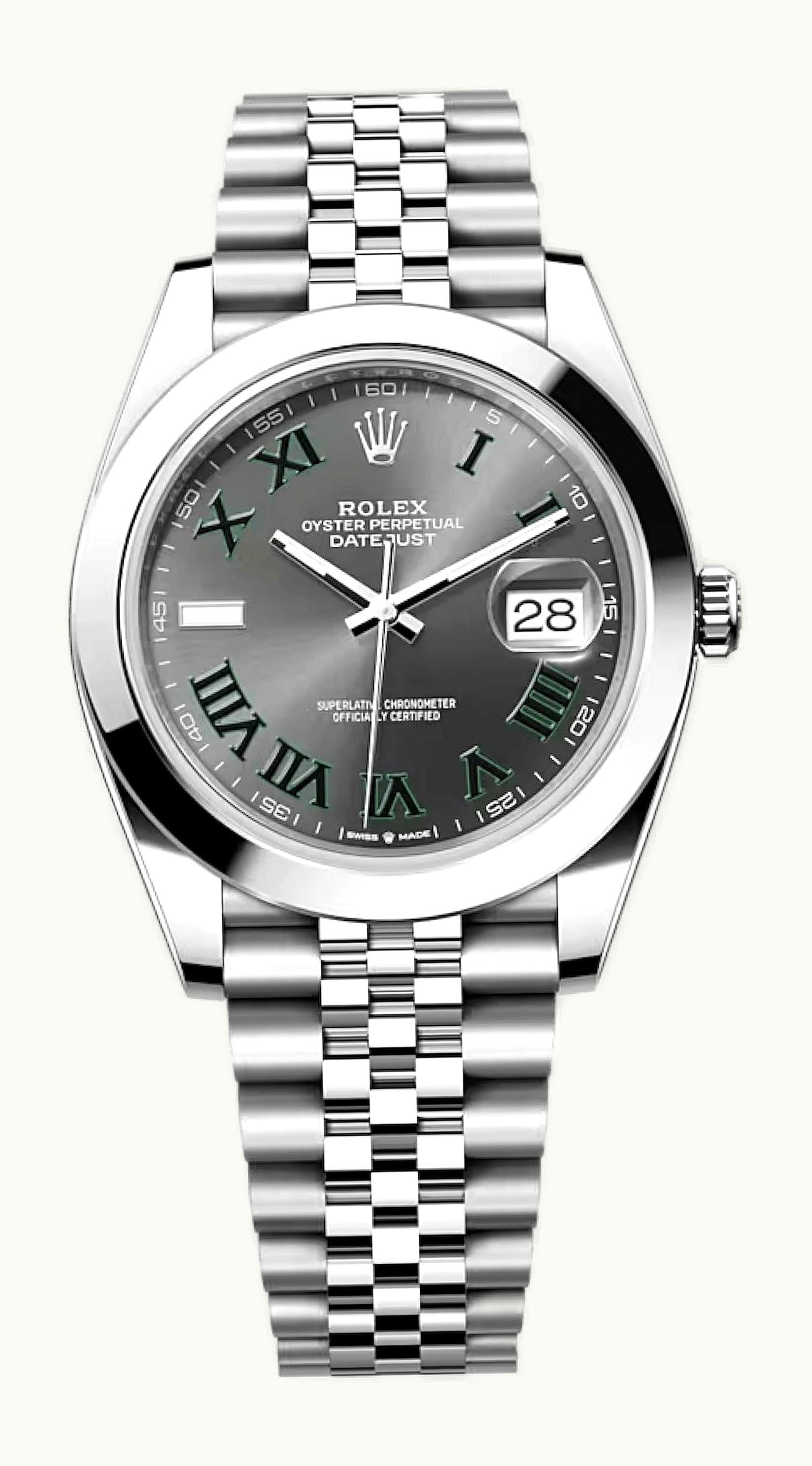 Rolex Datejust 41 Stainless Steel Smooth / Jubilee / Slate Roman