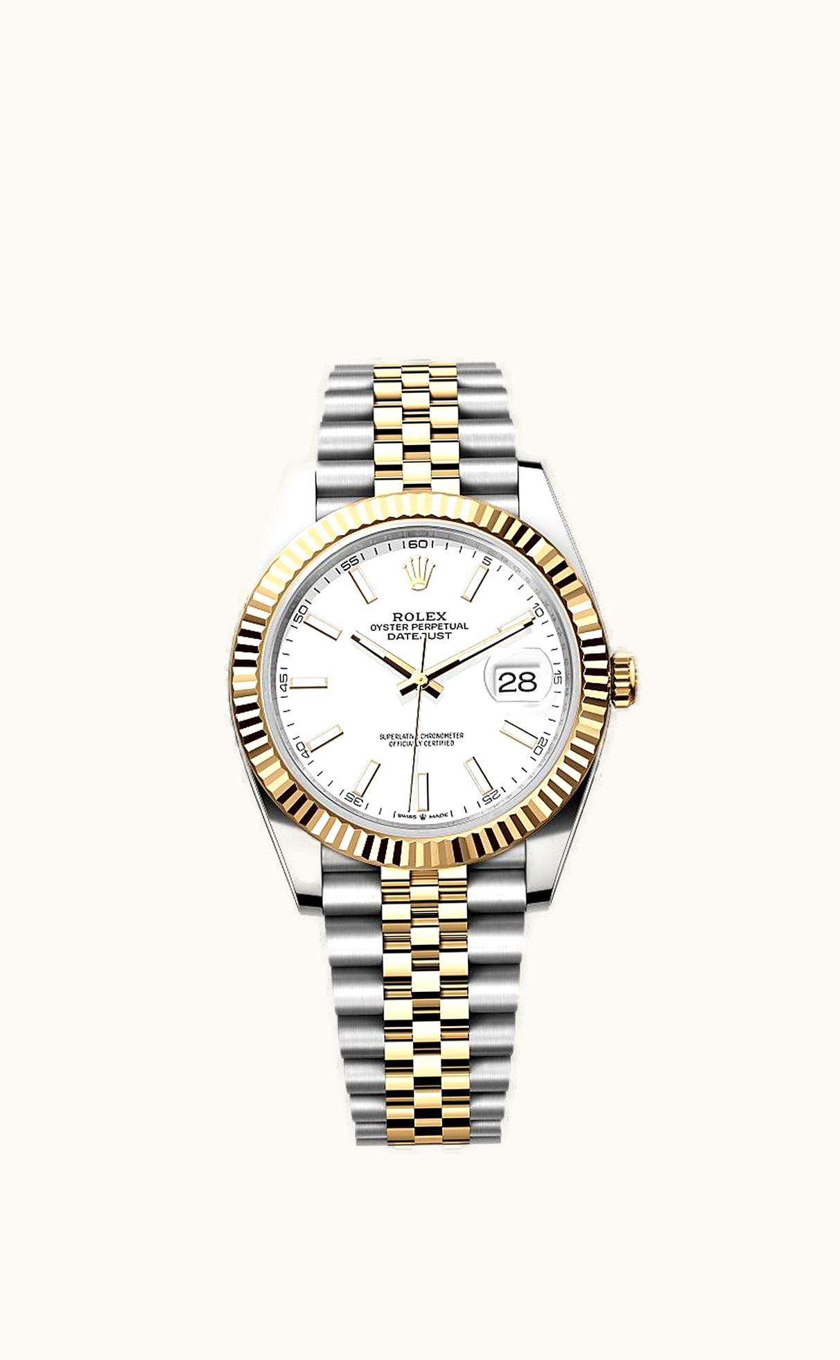 Rolex Datejust 41 Rolesor Yellow Fluted / Jubilee / White