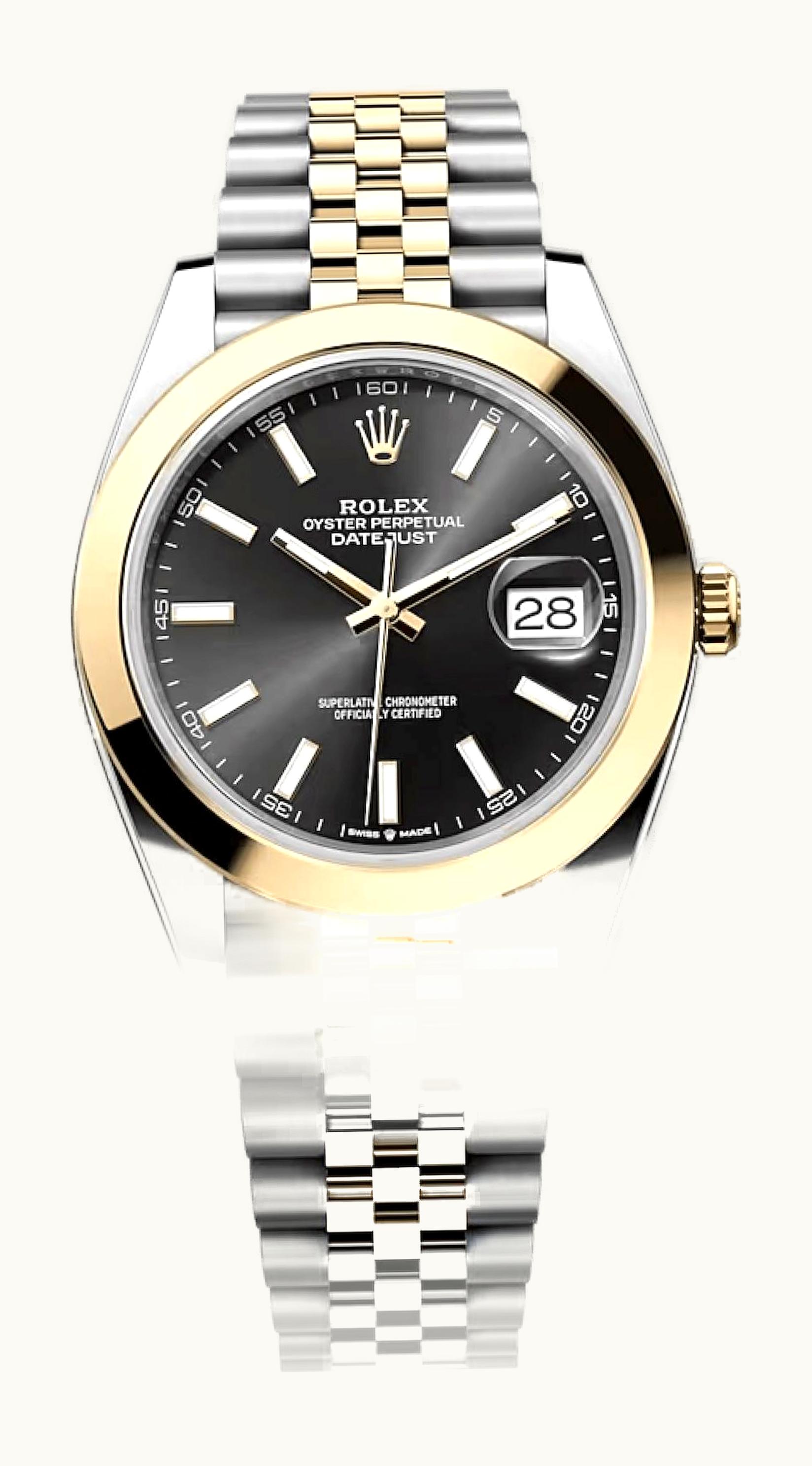 Rolex Datejust 41 Rolesor Yellow Smooth / Jubilee / Black