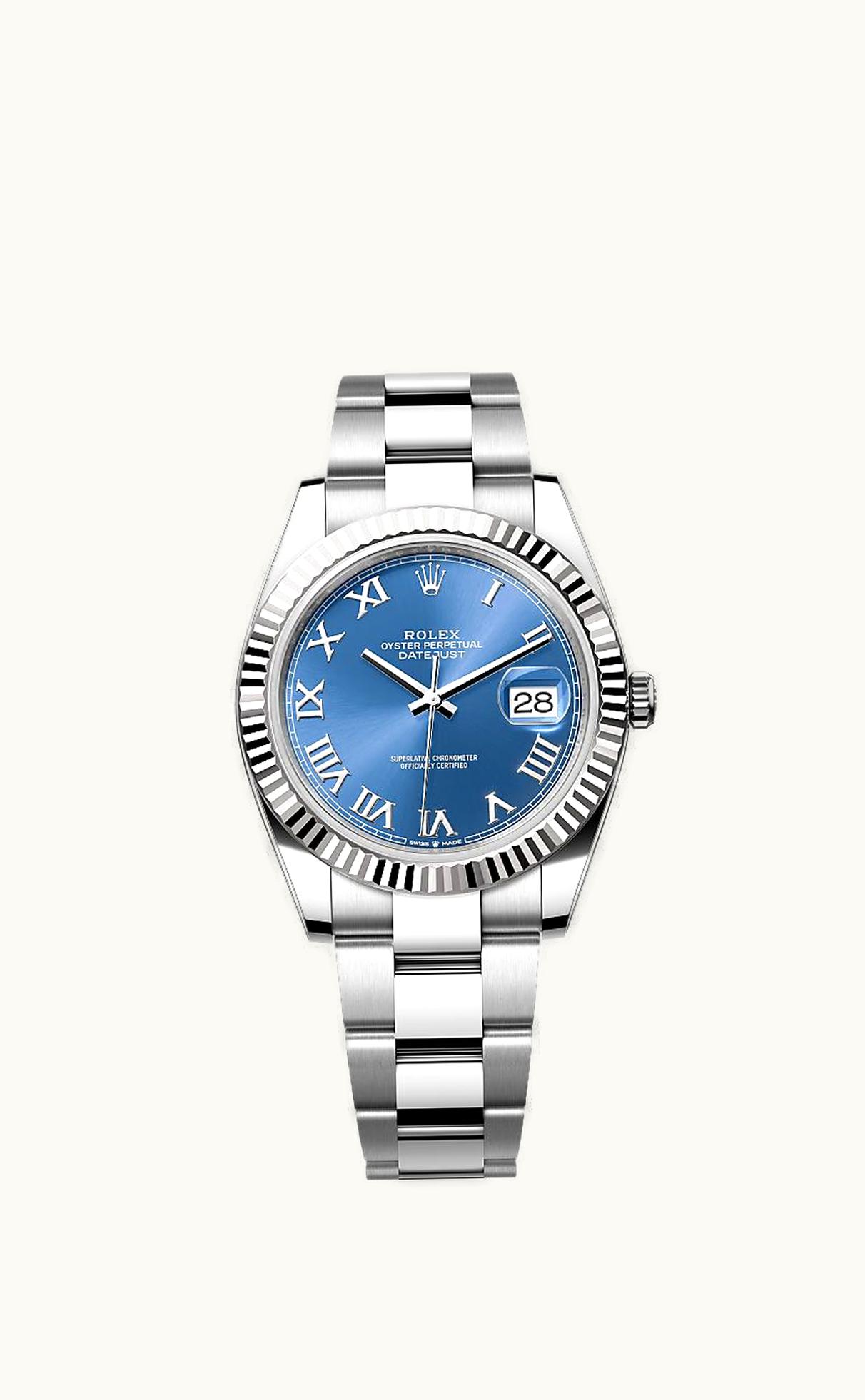 Rolex Datejust 41 Stainless Steel Fluted / Blue - Roman / Oyster