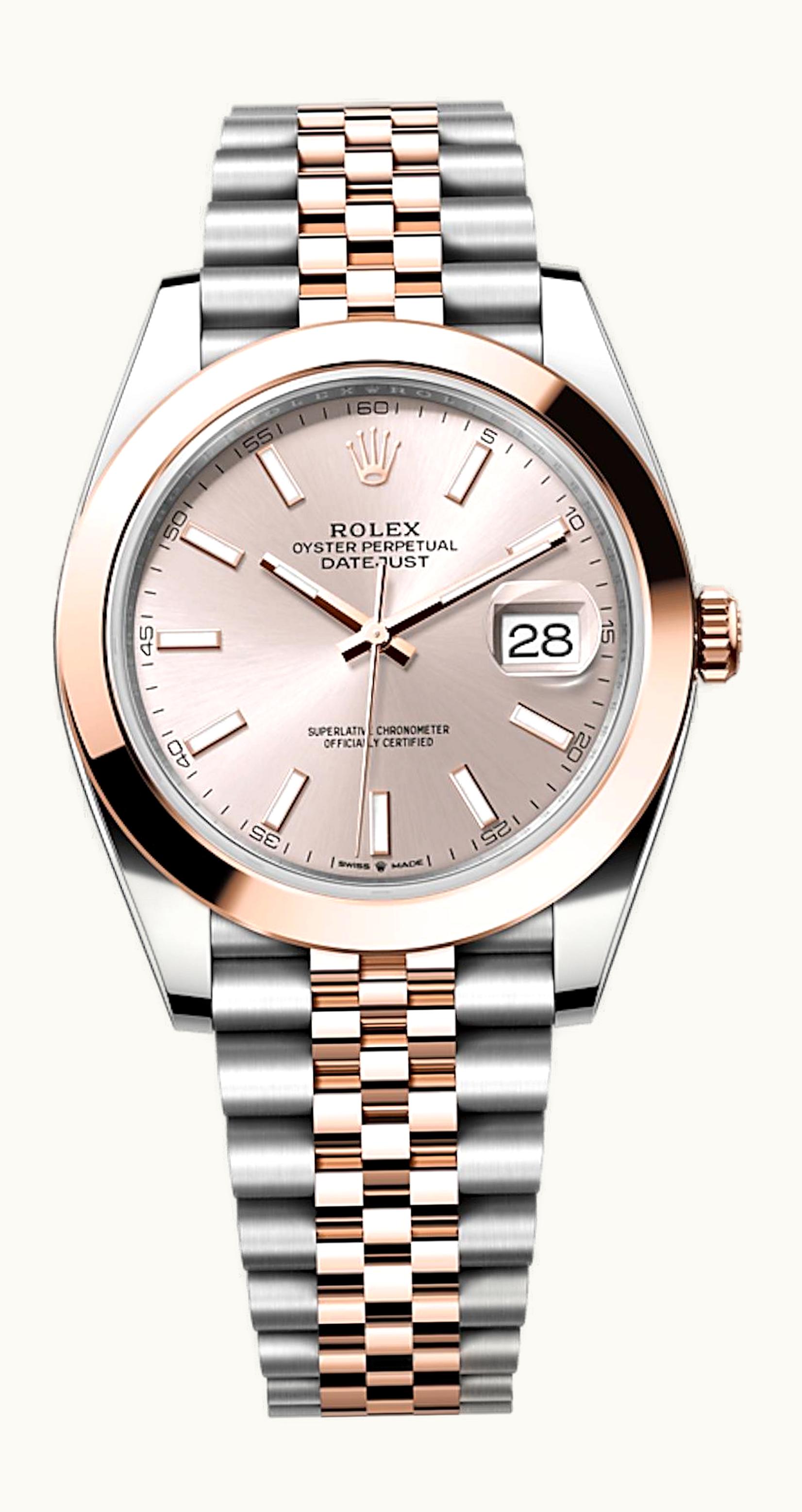 Rolex Datejust 41 Rolesor Everose Smooth / Jubilee / Sundust