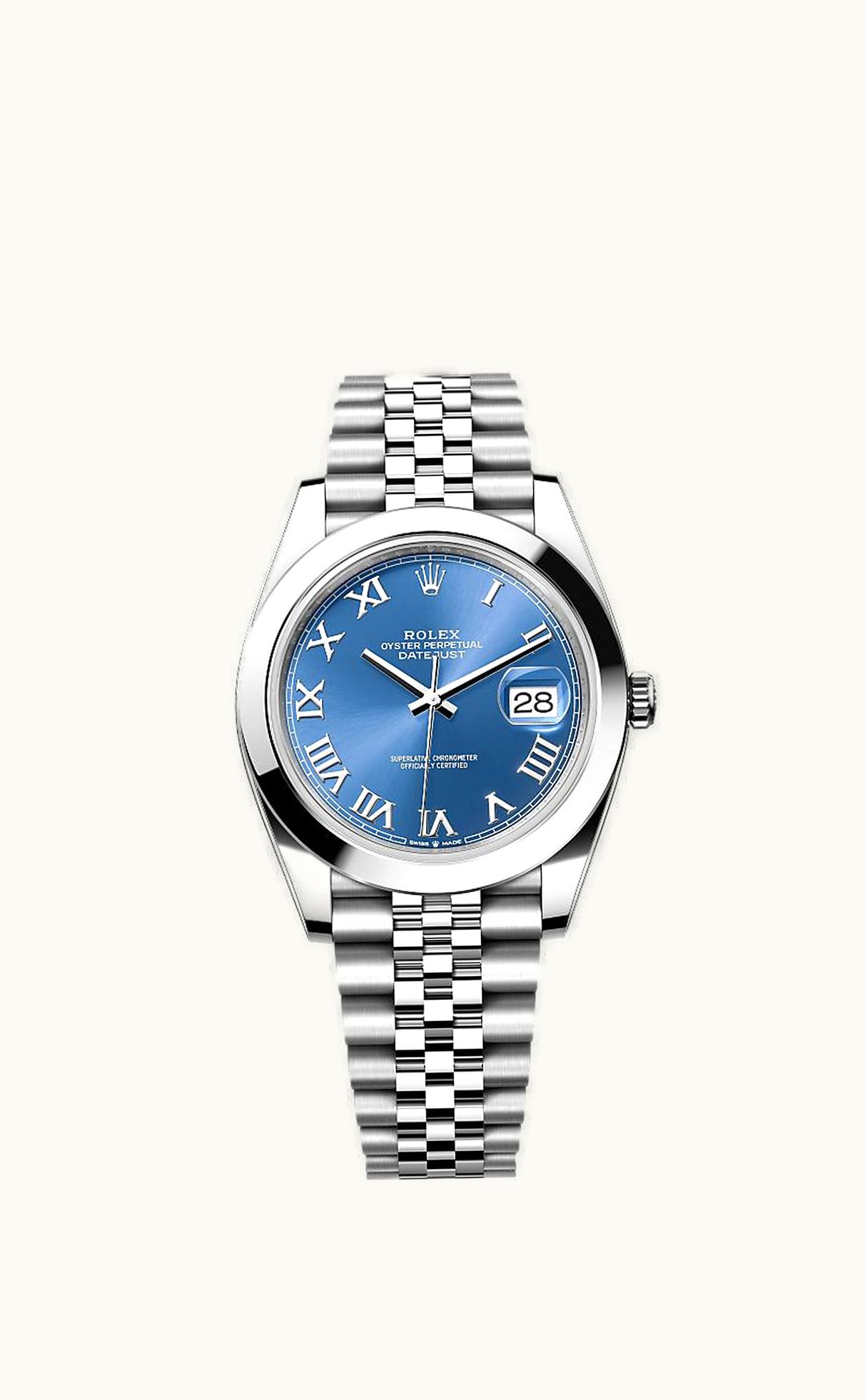 Rolex Datejust 41 Stainless Steel Smooth / Jubilee / Blue Roman