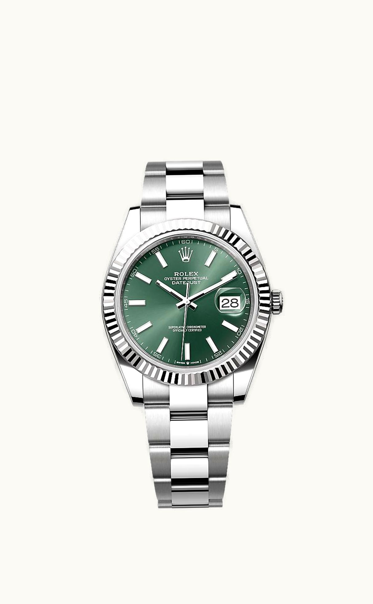 Rolex Datejust 41 Stainless Steel - Fluted / Green / Oyster