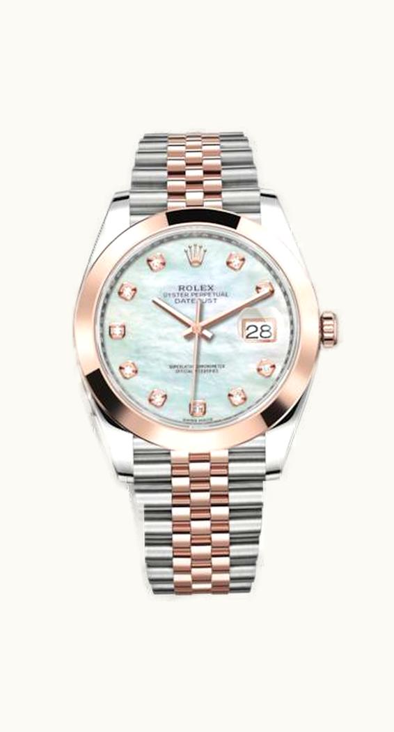 Rolex Datejust 41 Rolesor Everose Smooth / Jubilee  / MOP - Diamond
