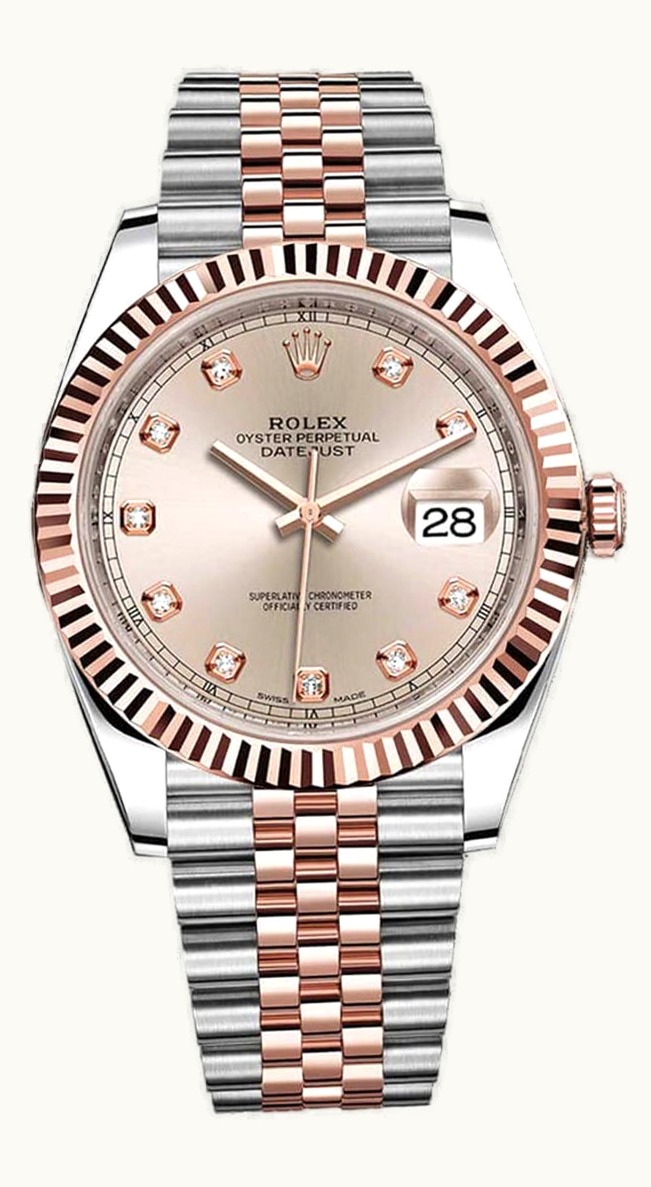 Rolex Datejust 41 Rolesor Everose Fluted / Jubilee / MOP