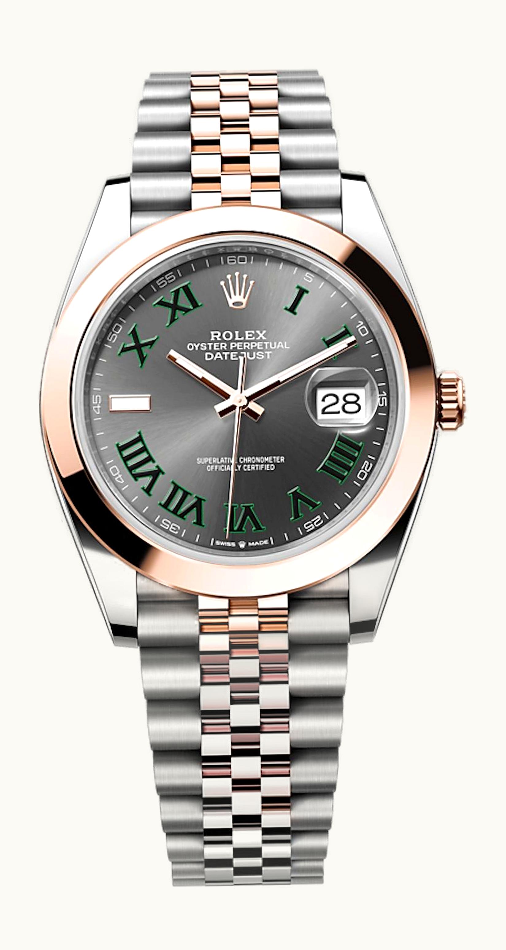 Rolex Datejust 41 Rolesor Everose Smooth / Jubilee  / Slate - Roman