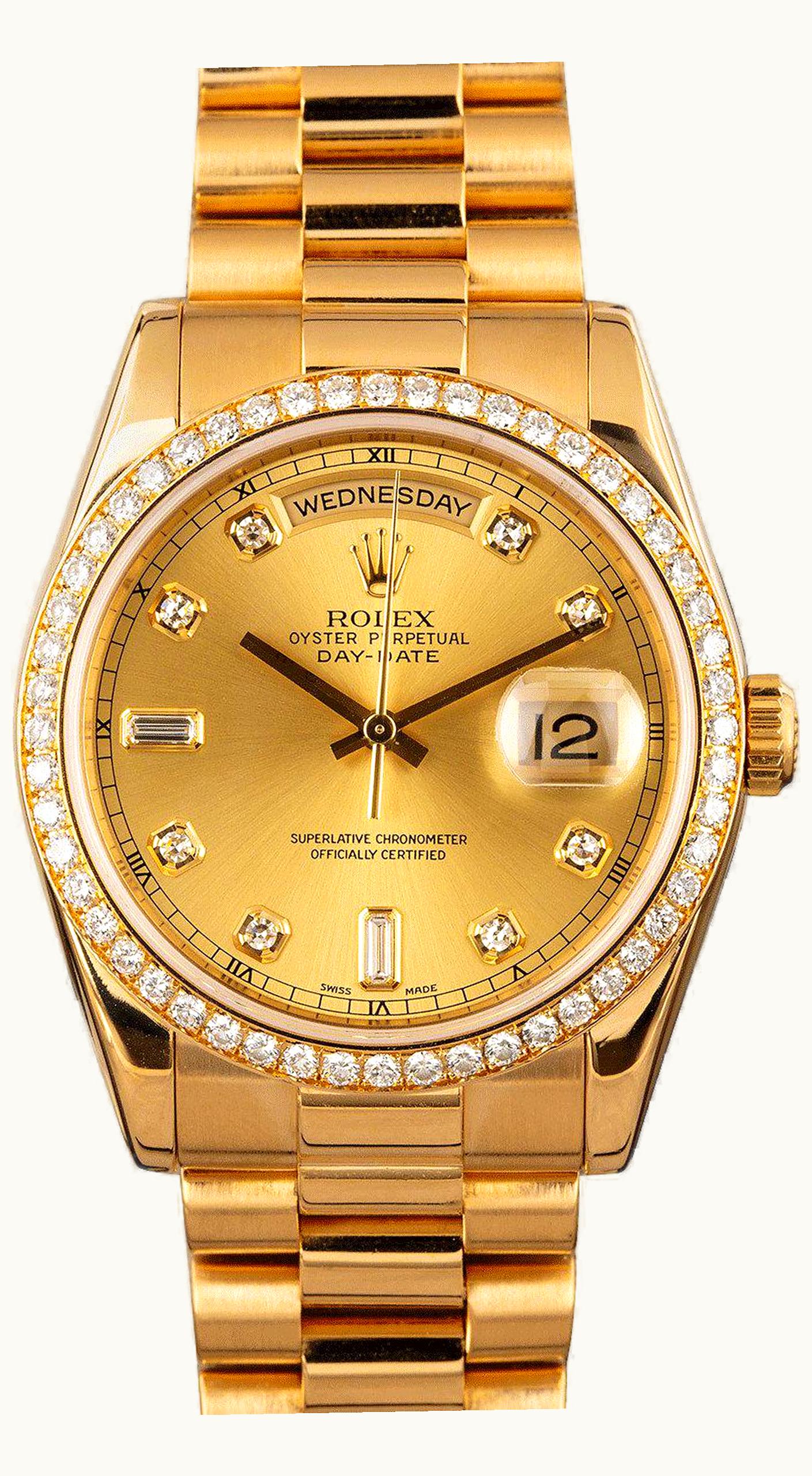 Rolex Day-Date 36 Yellow Gold Diamonds / President / Meteorite