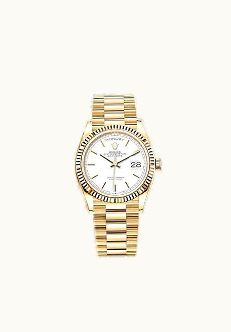 Rolex Day-Date 36 Yellow Gold / Fluted / White / President