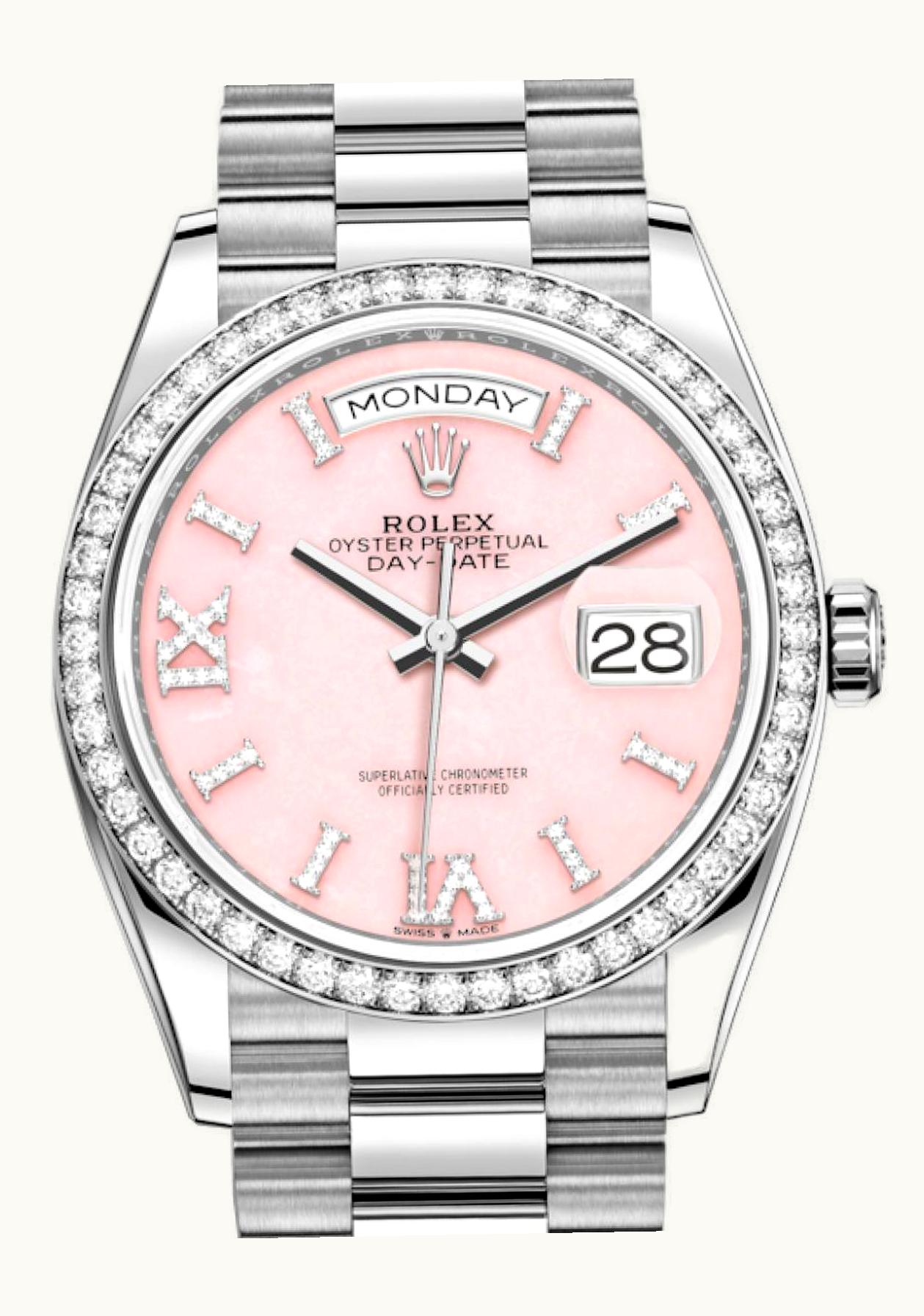 Rolex Day-Date 36 White Gold / Diamond / Opal-Diamond / President-Diamond