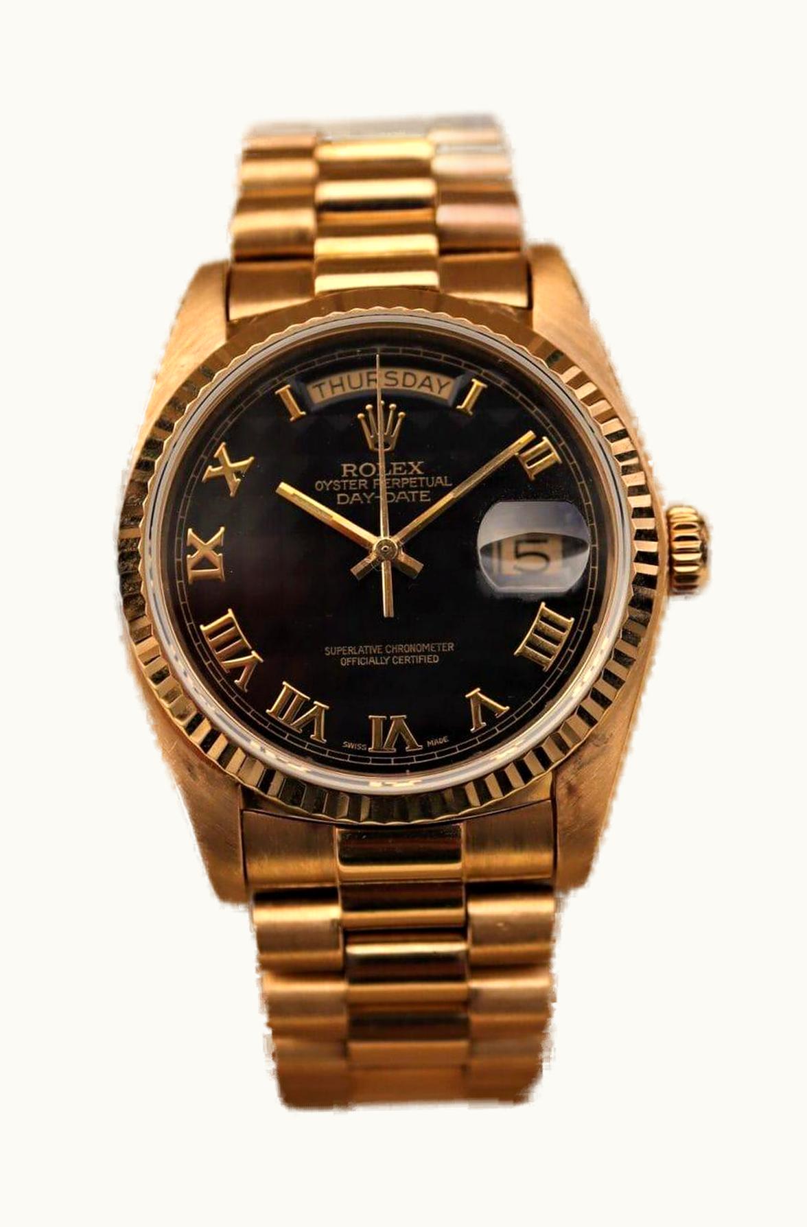 Rolex Day-Date 36 Everose Gold / Diamond / Brown Ombré-Diamond / President-Diamond