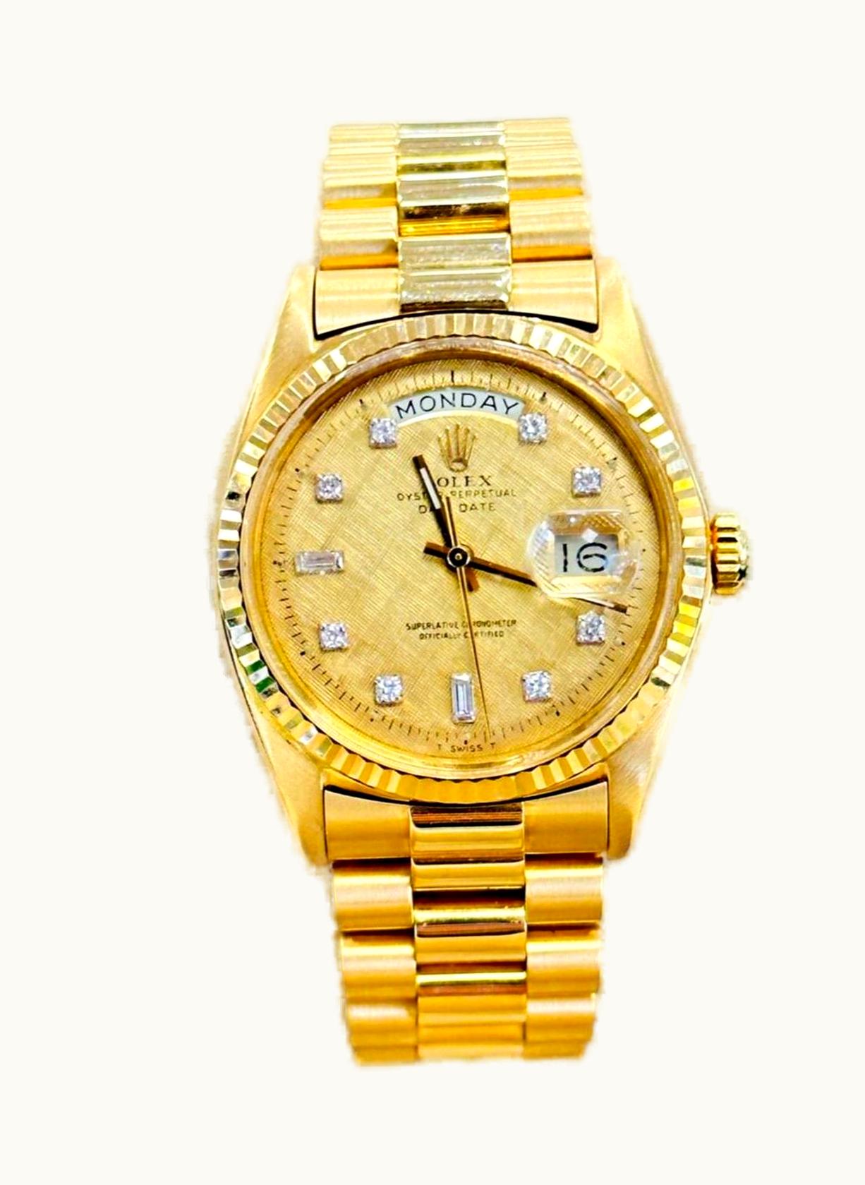 Rolex Day-Date 40 Yellow Gold / Diamond / Champagne - Roman
