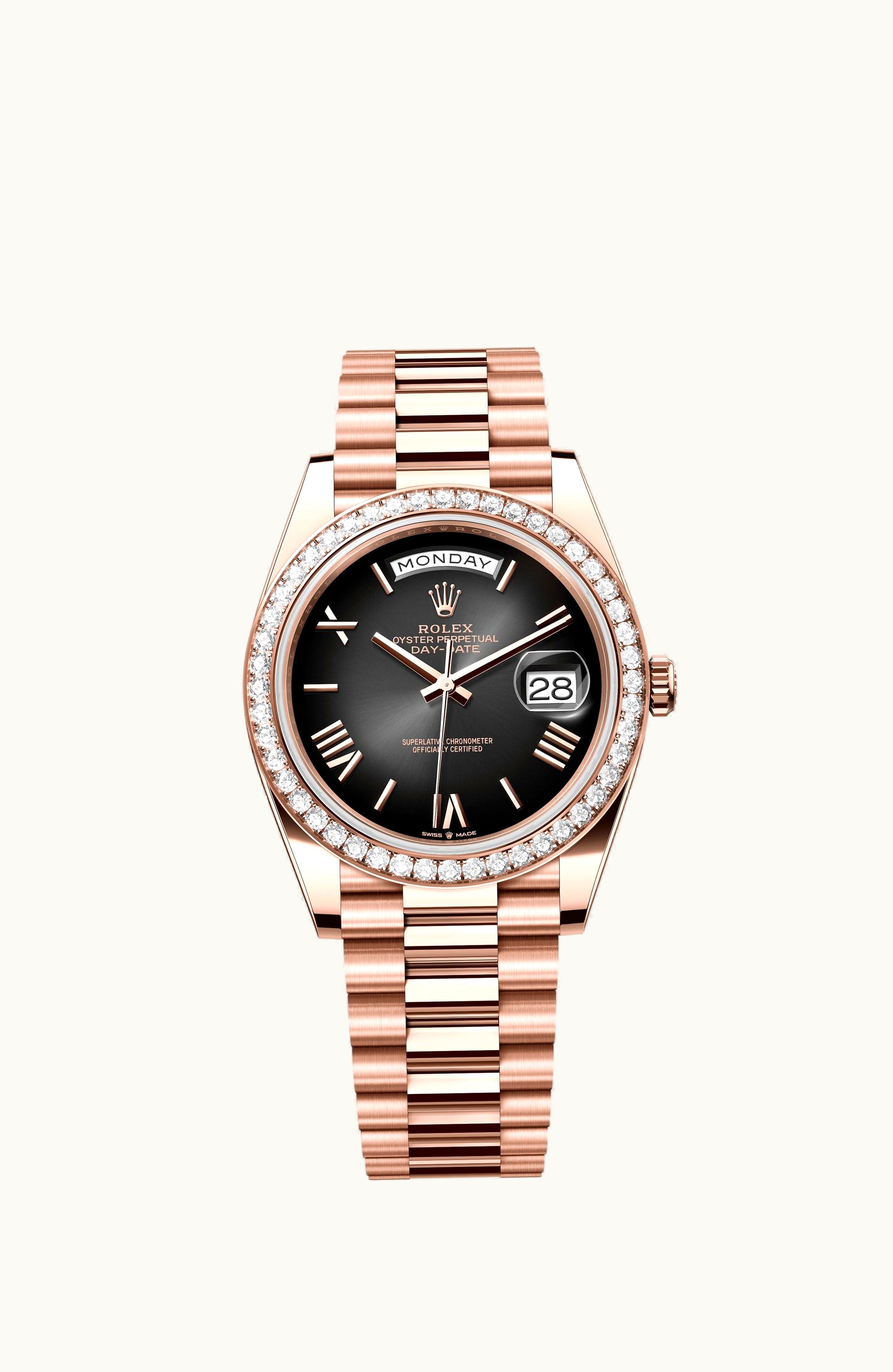 Rolex Day-Date 40 Everose - Diamond / Slate Ombré