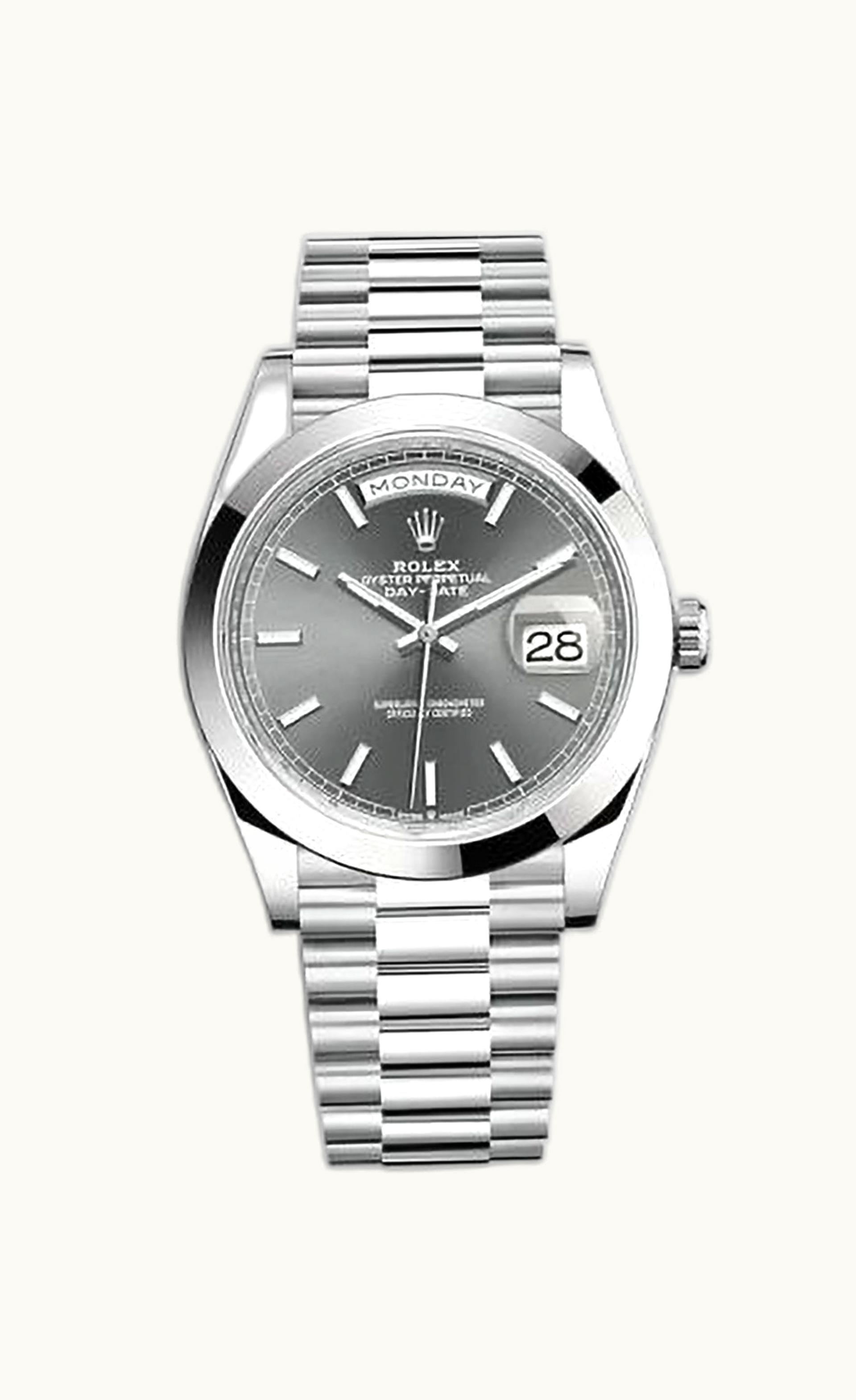 Rolex Day-Date 40 Platinum / Grey