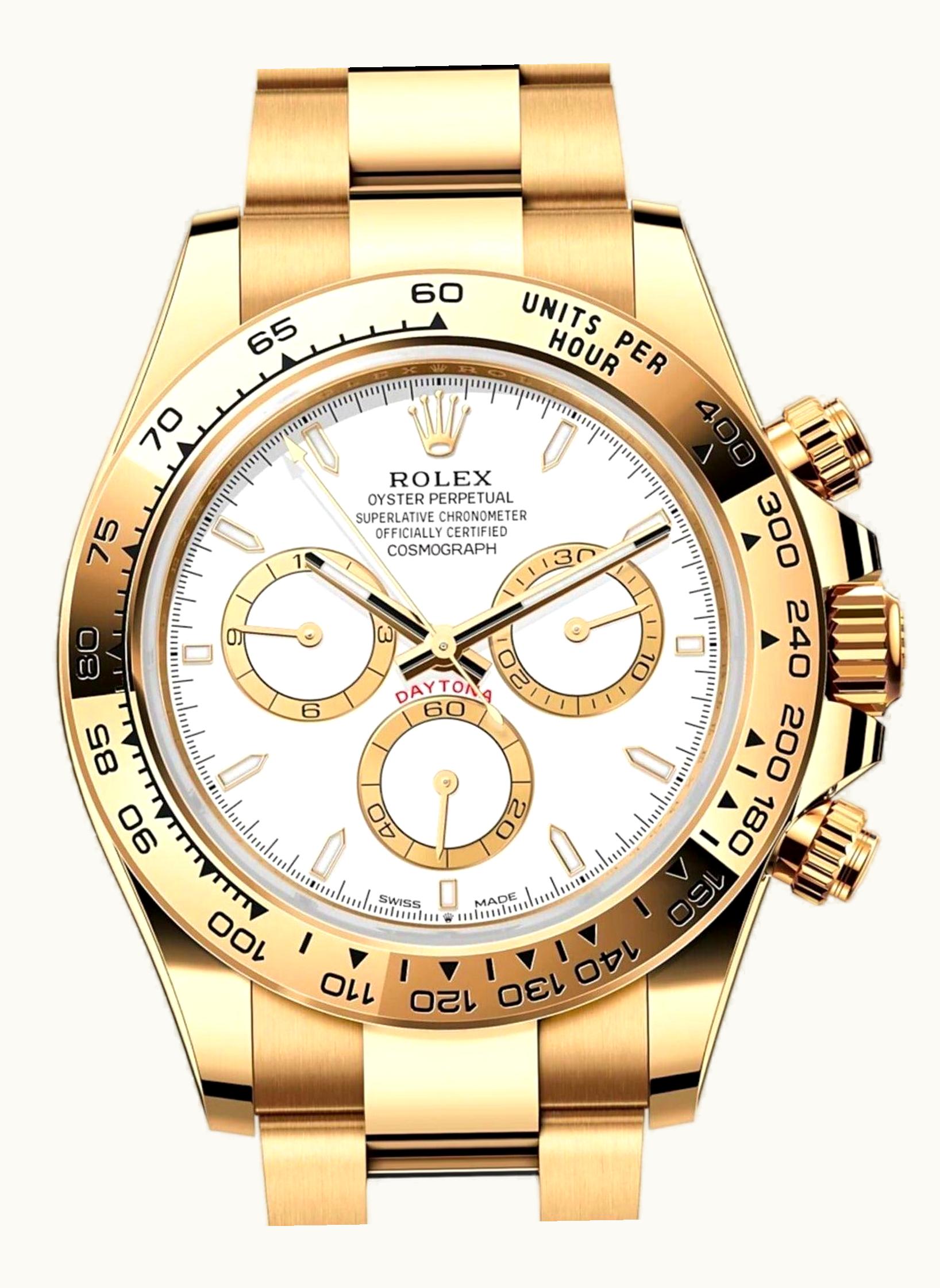 Rolex Cosmograph Daytona Yellow Gold - Baguette / Champagne - Baguette / Oysterflex