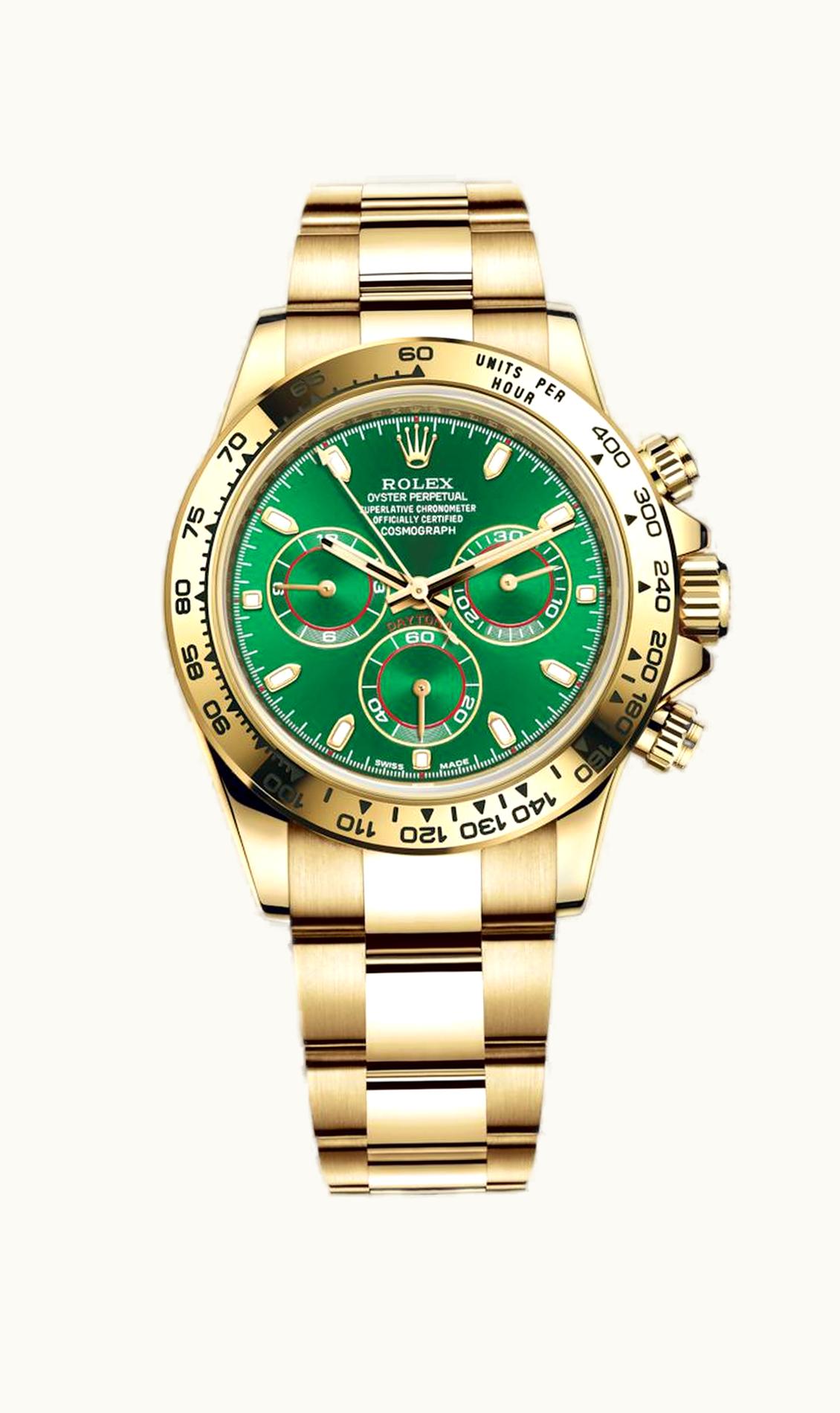 Rolex Cosmograph Daytona Yellow Gold / Green