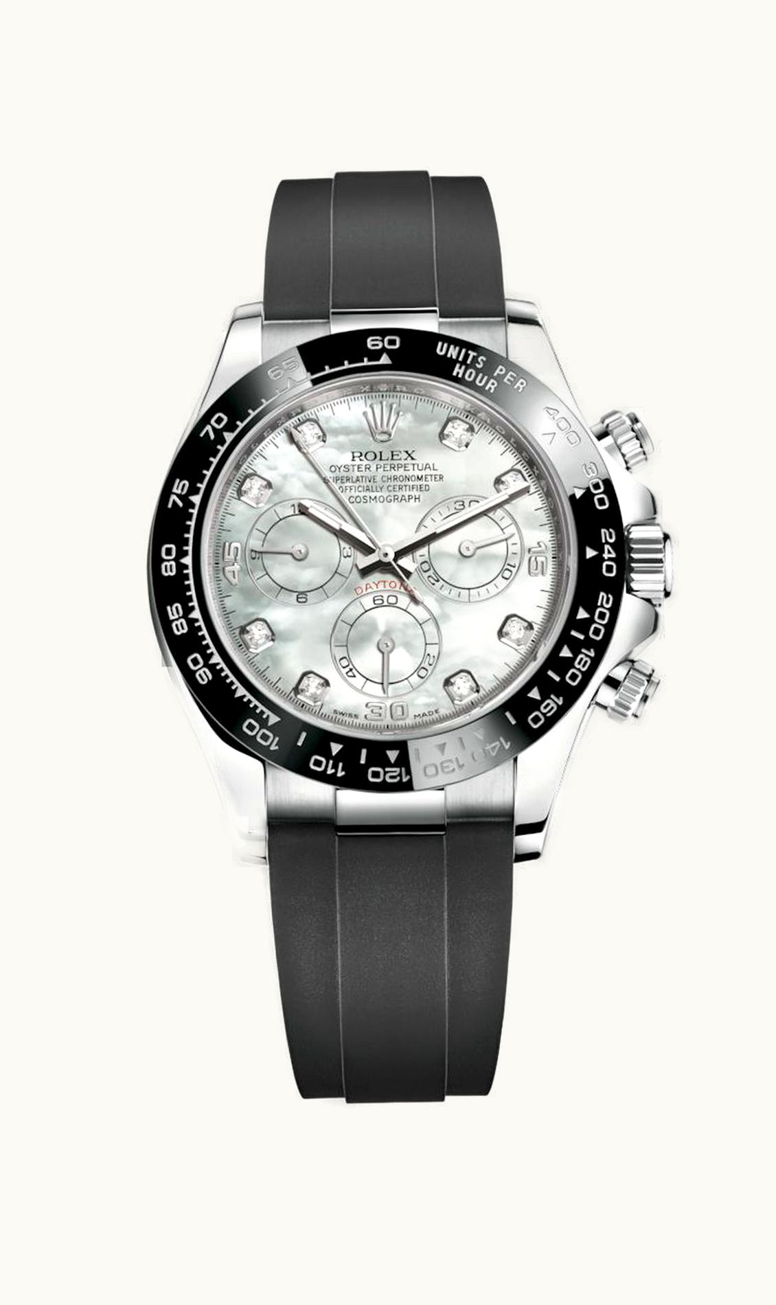 Rolex Cosmograph Daytona White Gold / Cerachrom / MOP - Diamond / Oysterflex